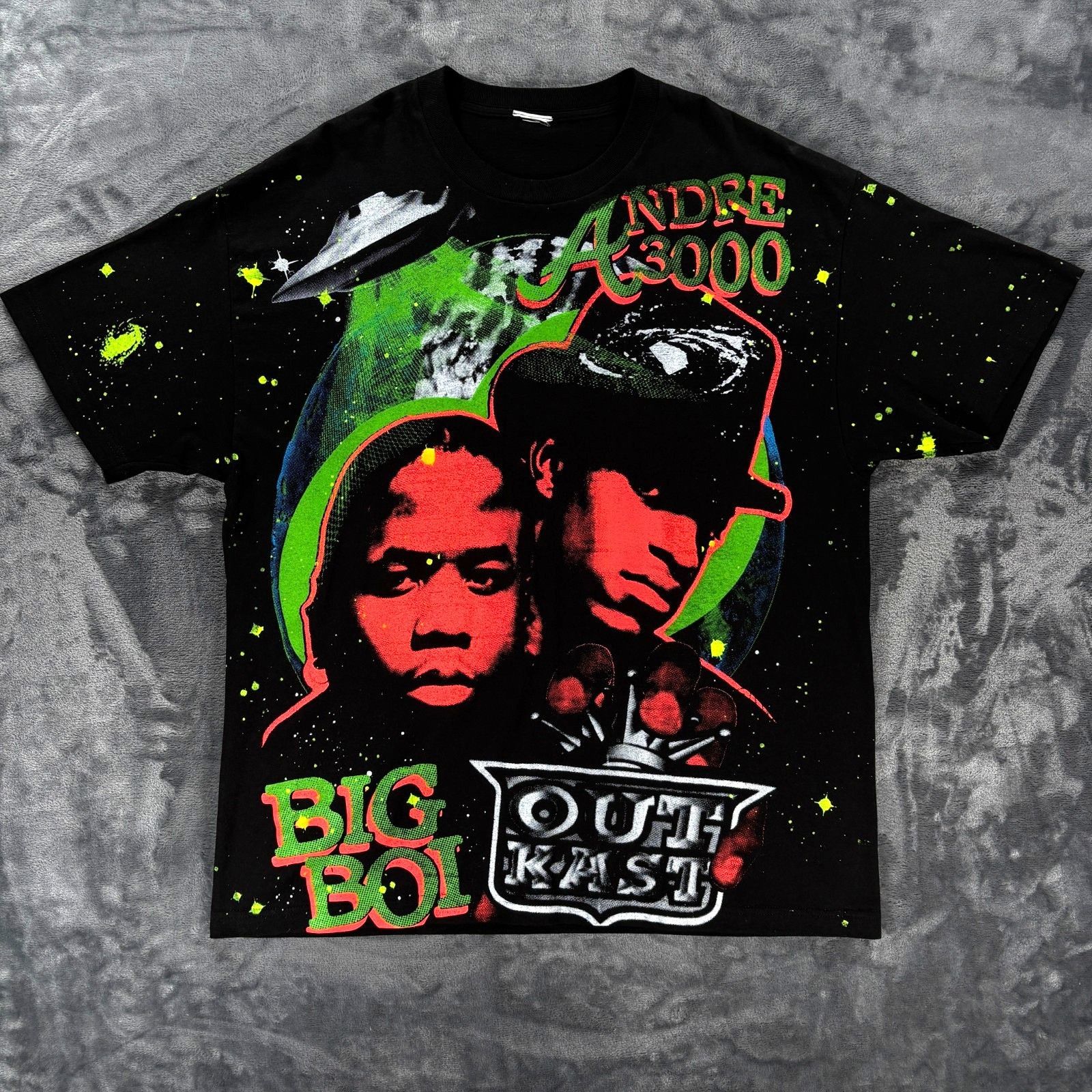 Other Outkast Atliens Wrap Tee Shirt Men Xl Black Bootleg Rap Tee Hoodie, Sweatshirt | AU16VibeMintTees.com