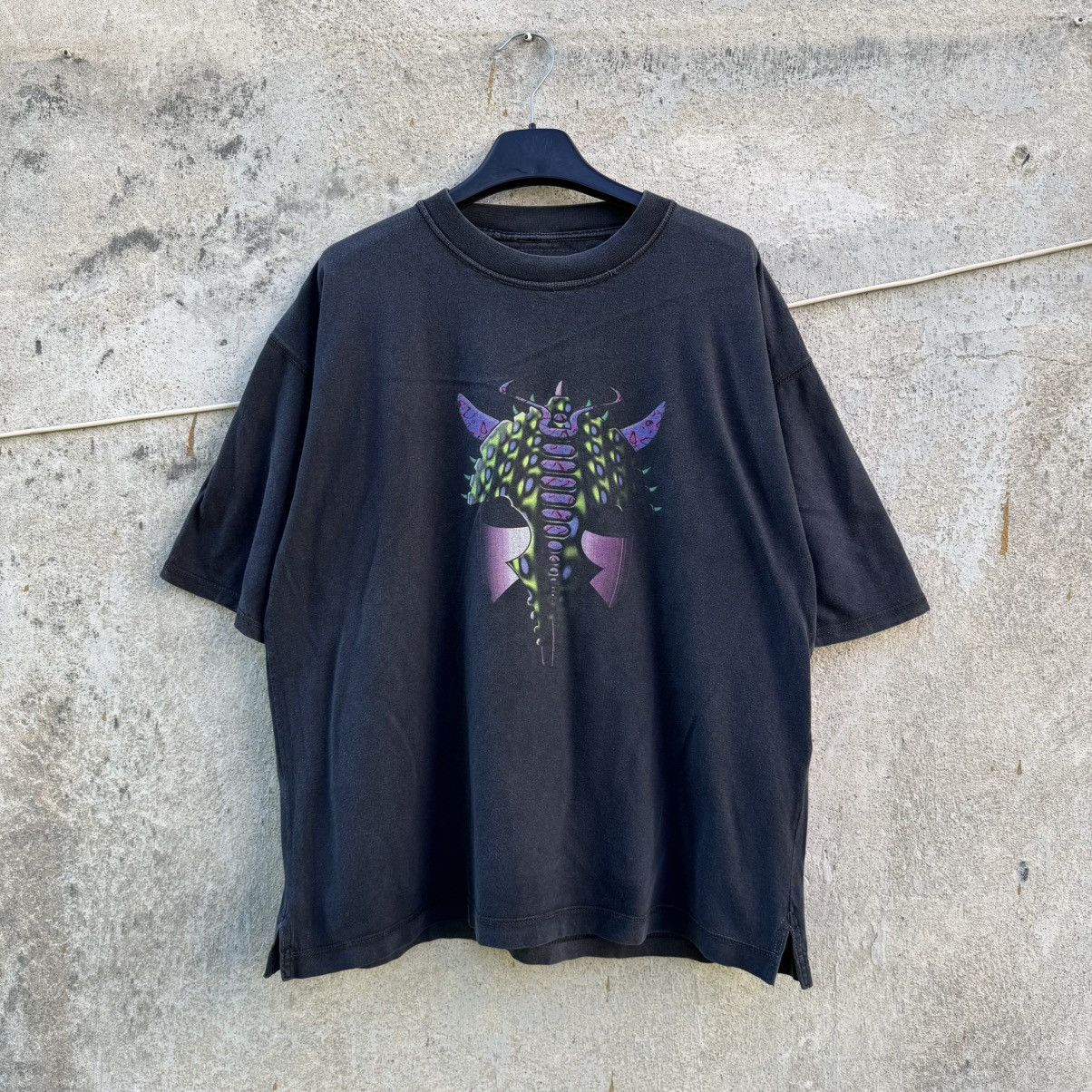 Badmad Jnco Style Washed 2k Rap Tee Tribal Techno Rave Swag