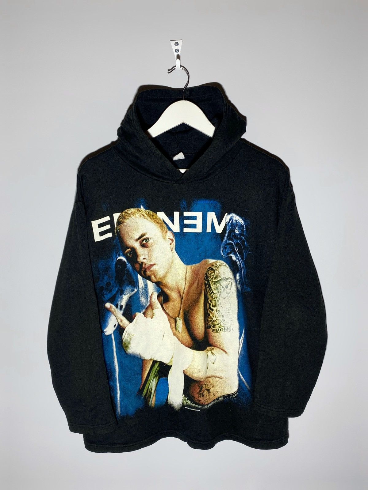Rap Tees X Vintage Vintage Eminem Slim Shady 2004 Rap Band Hoodie Sweatshirt | FlexRushtees.com