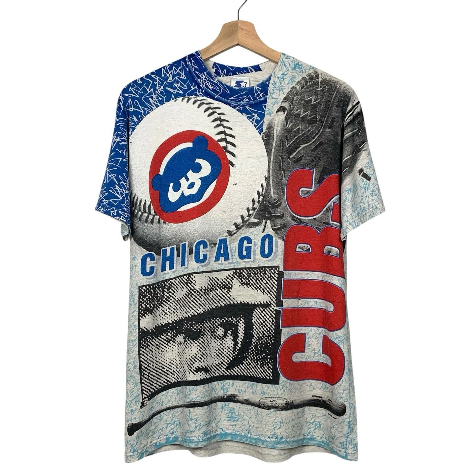 Starter Vintage 90s Chicago Cubs Mlb Starter Aop T Shirt Medium