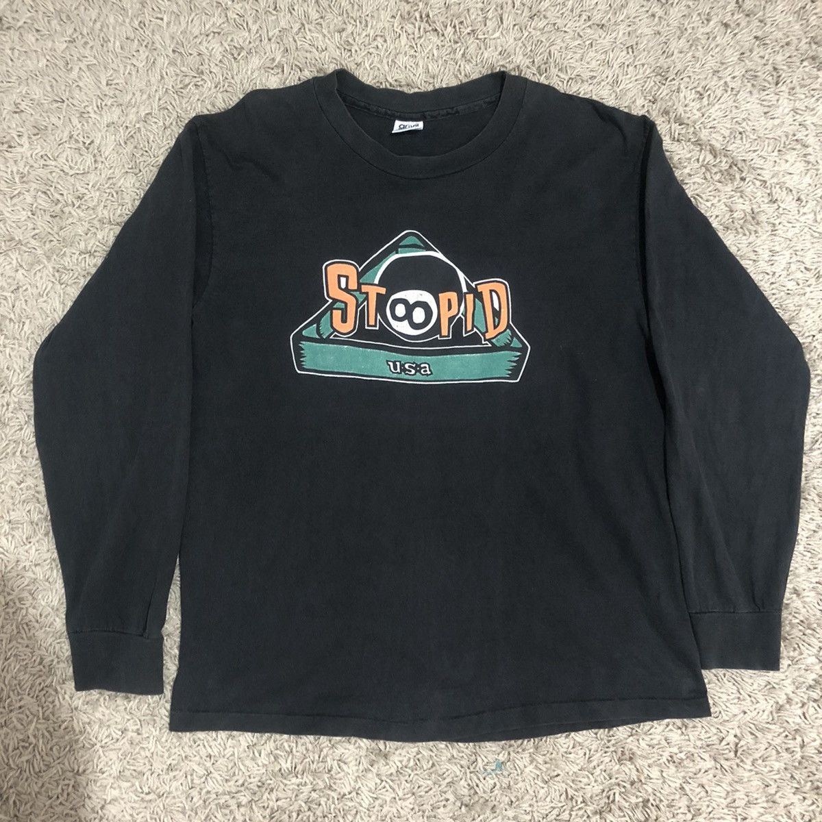 Vintage Stoopid Usa Long Sleeve T Shirt