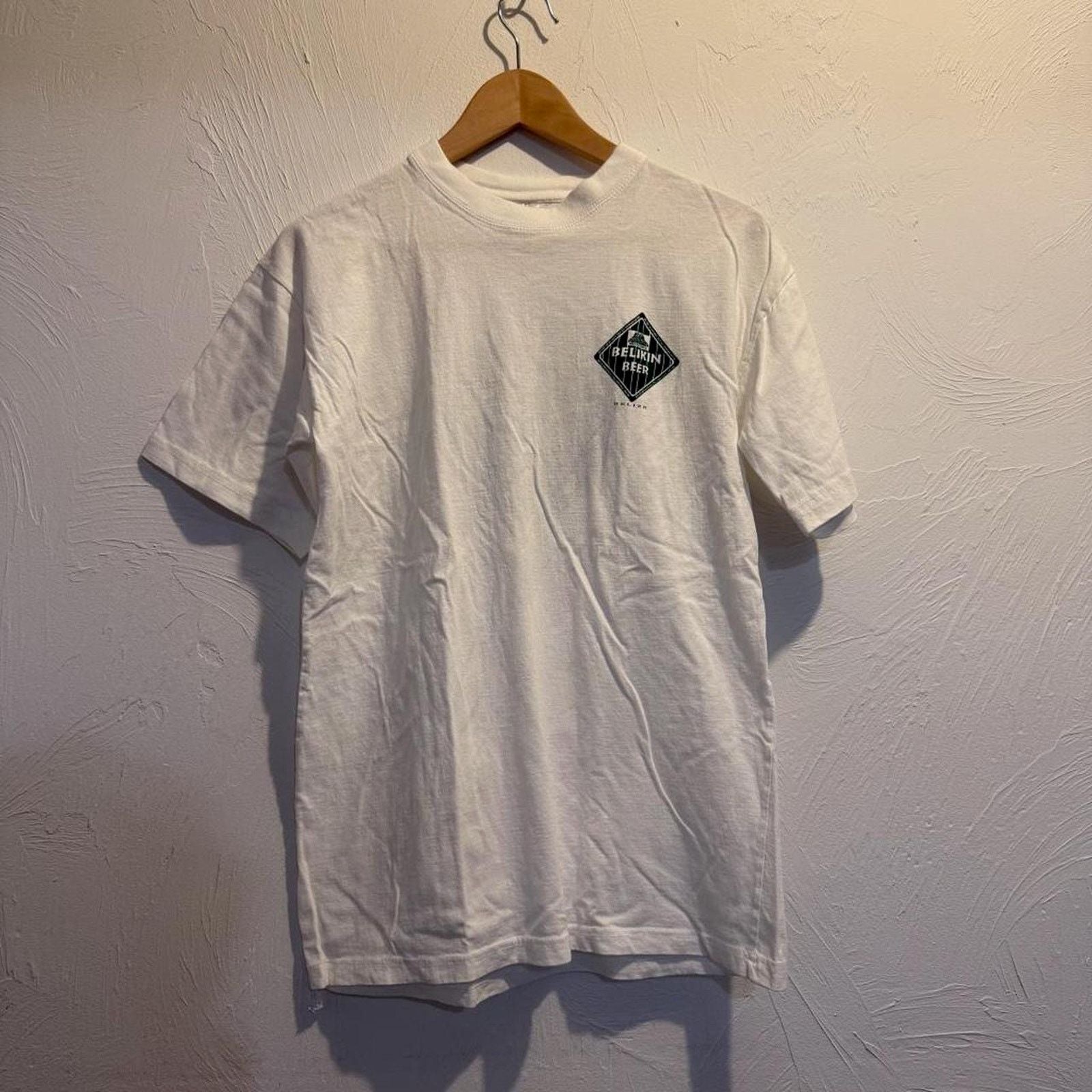 Vintage 2000s Boxy White Belize Belken Beer Tee Hoodie, Sweatshirt | FlexRushtees.com