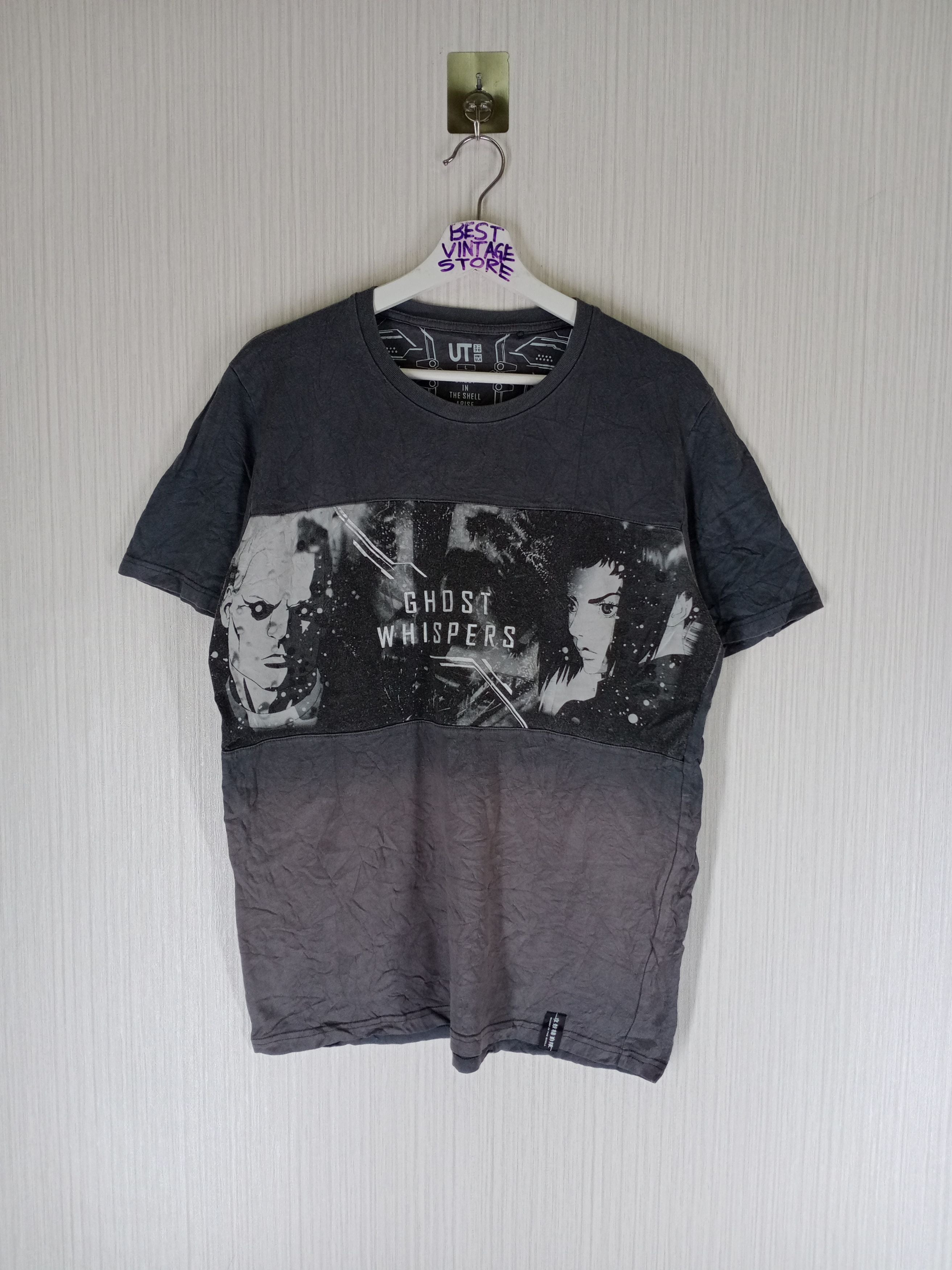Distressed Uniqlo Ghost In The Shell Ghost Whispers T-Shirts, Hoodie, Sweatshirt | FlexRushtees.com