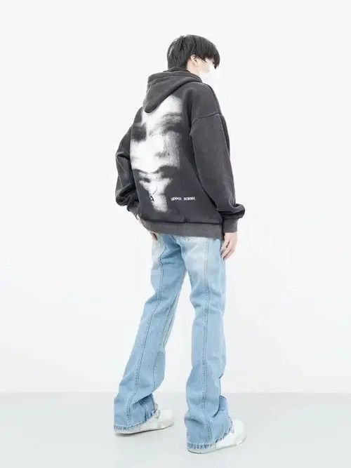 Japanese Brand Grunge Emo Zip Up Graphic Hoodies