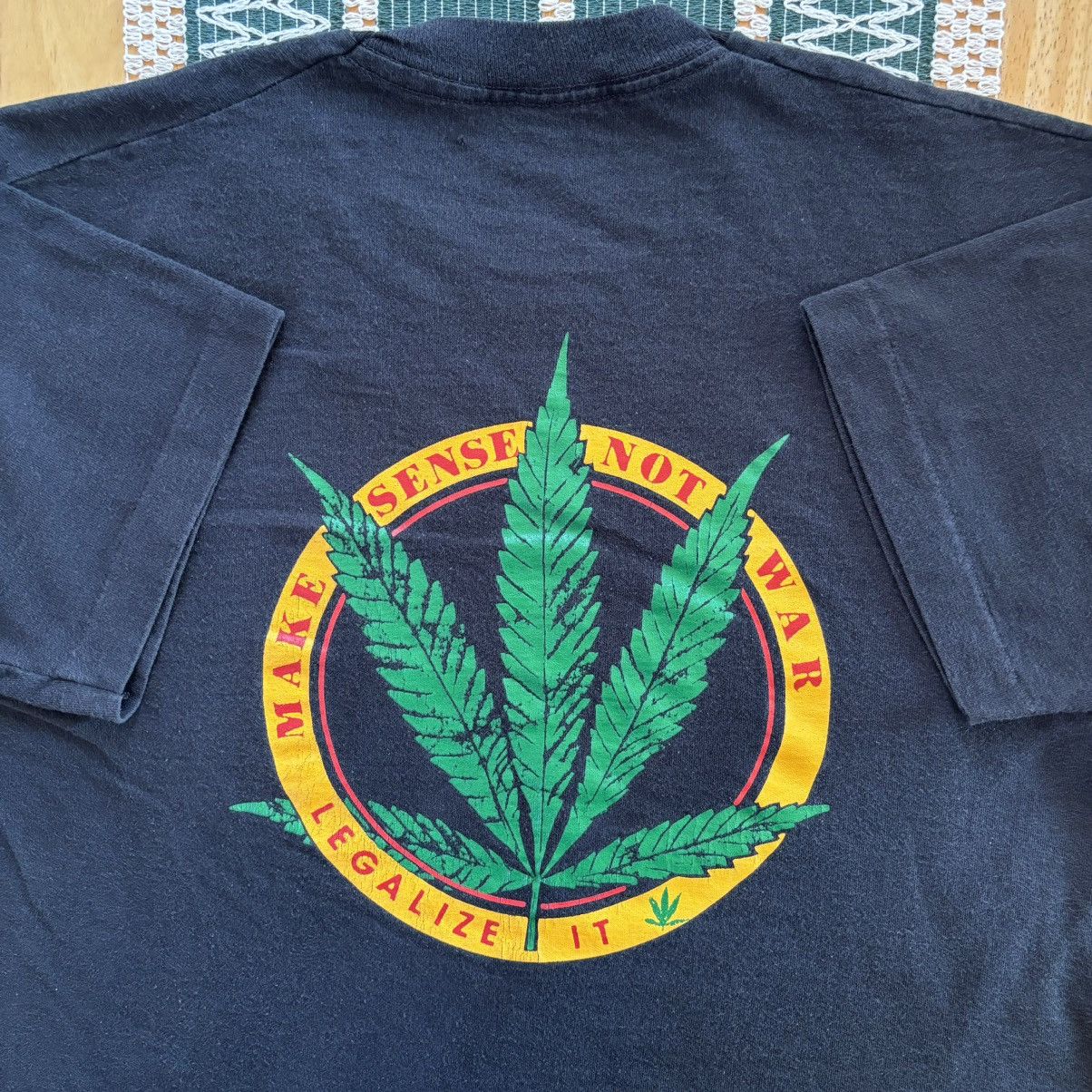 Vintage 1990s Marijuana Weed Funny T Shirt Large Hoodie, Sweatshirt | FlexRushtees.com