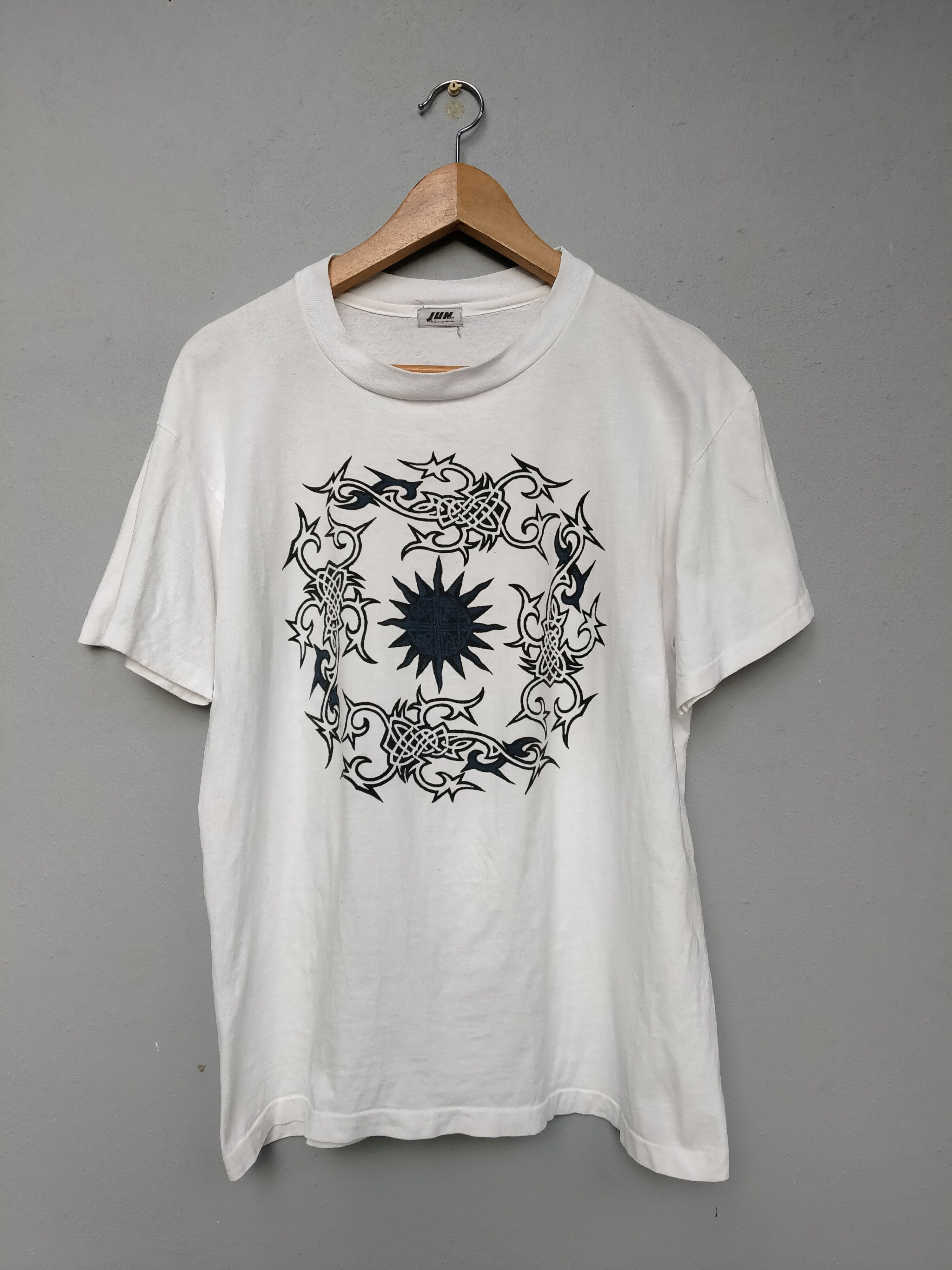 Japanese Brand Vintage 80s Jun Men Art Psychedelic Tee