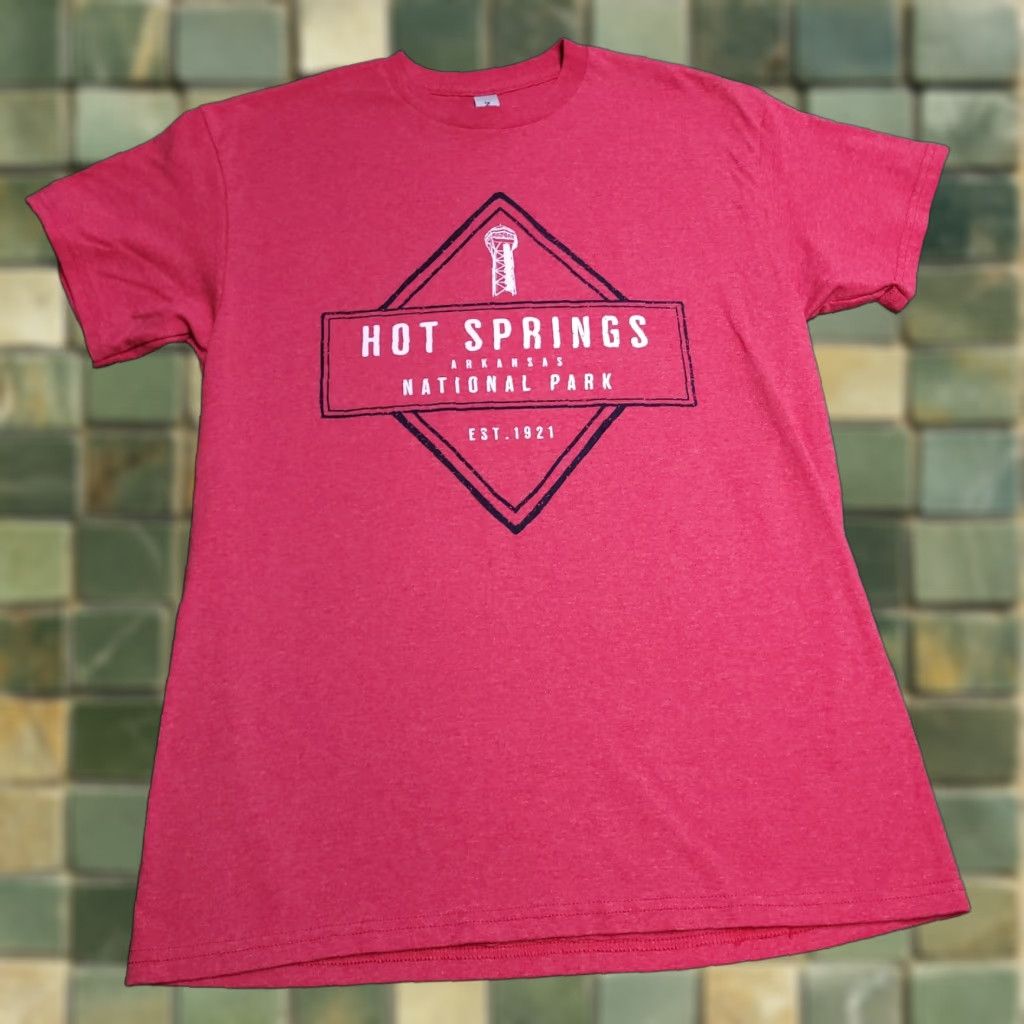 Gildan Vintage Hot Springs National Park Medium Souvenir Shirt Logo Usa Hiking Camping