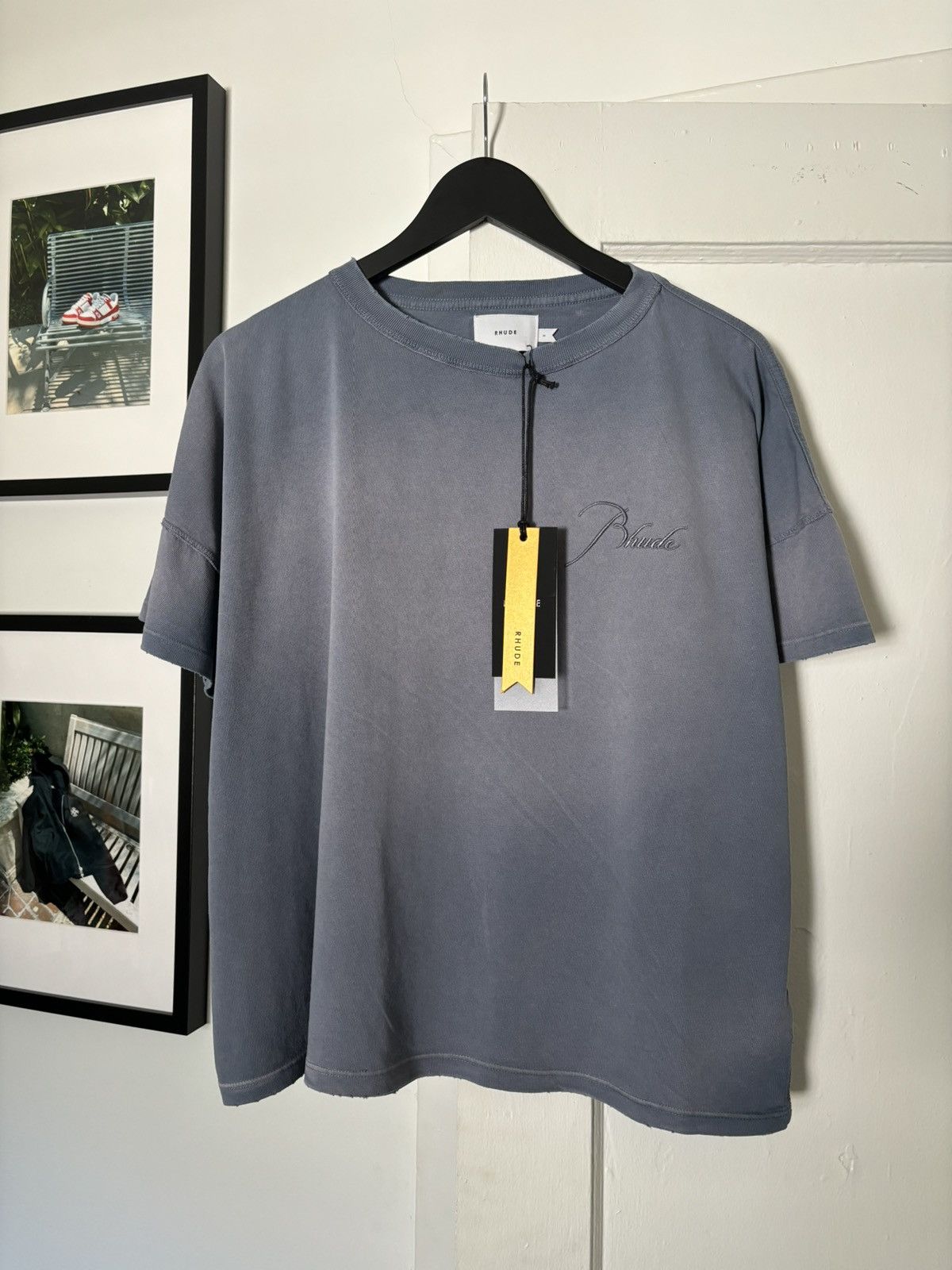 Rhude New Sun Faded Logo Tee Hoodie, Sweatshirt | FlexRushtees.com