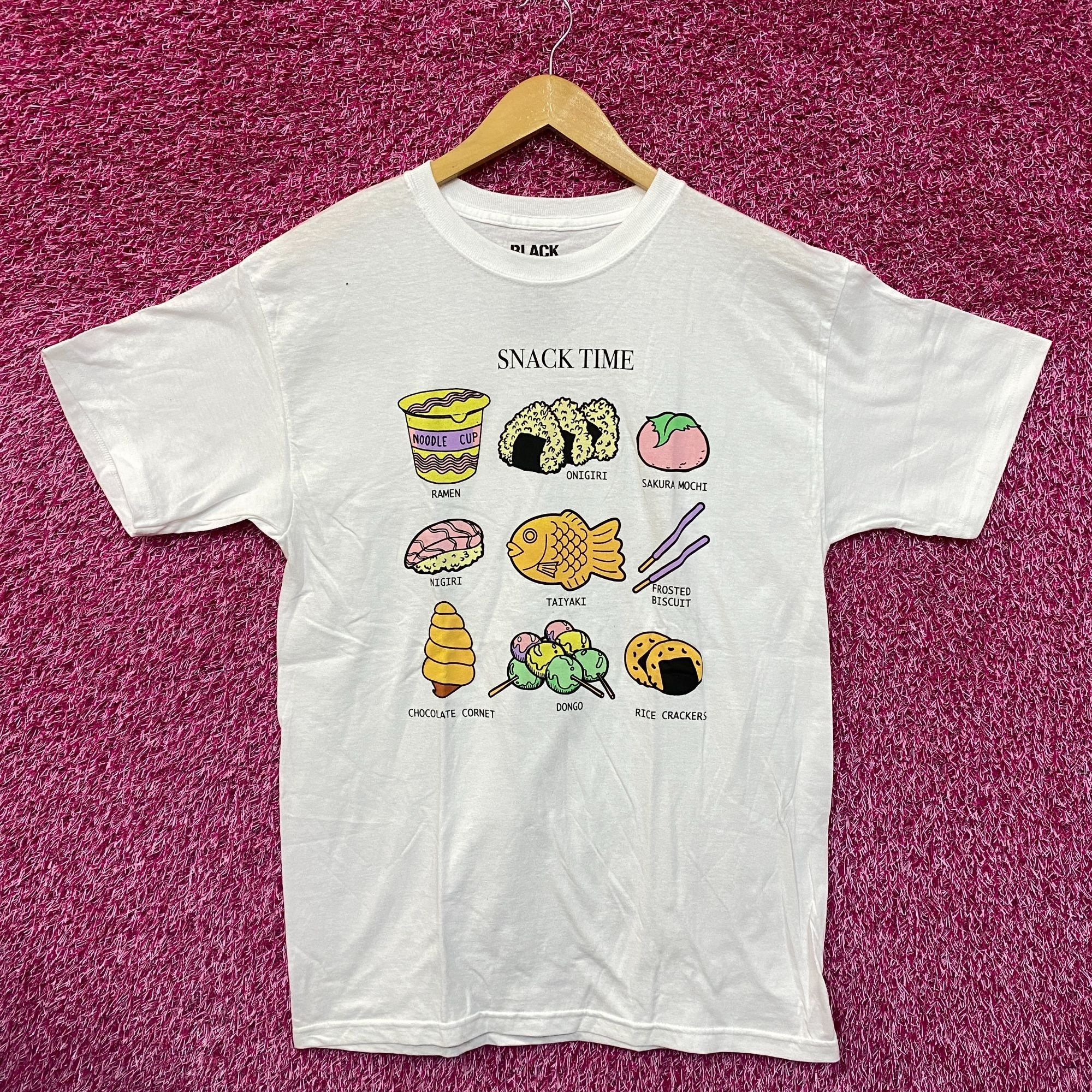 Vintage Snack Time Japanese Street Food Promo Black Matter Tee L Hoodie, Sweatshirt | FlexRushtees.com