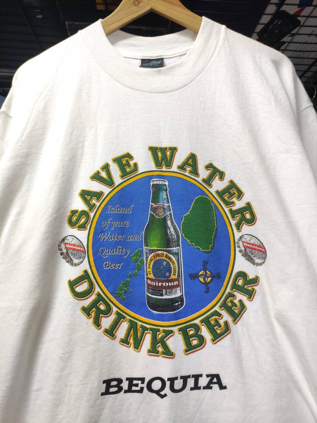 Vintage Vtg 90 S Save Water Drink Beer T Shirt Hoodie, Sweatshirt | FlexRushtees.com