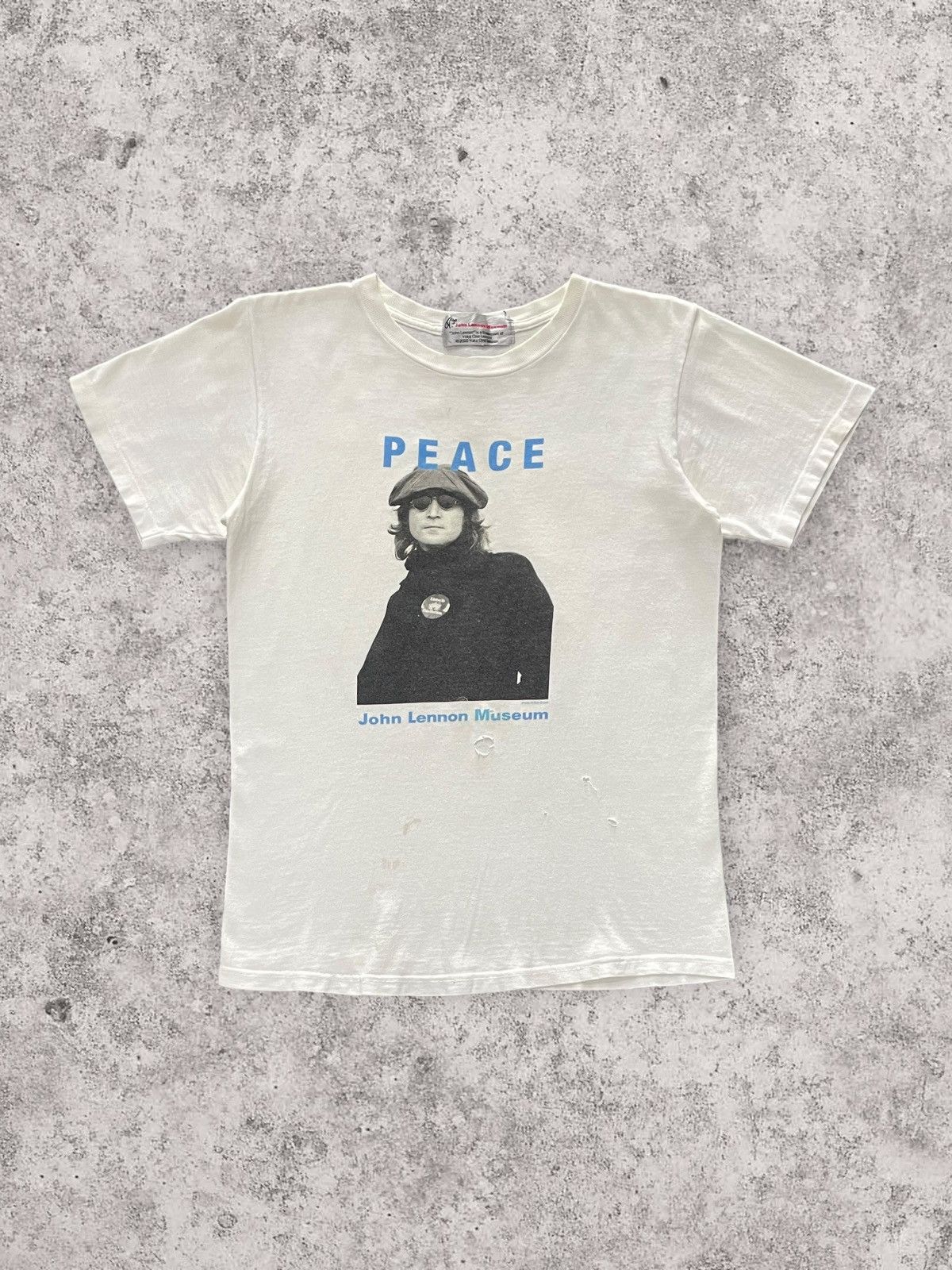 Vintage John Lennon Museum Distressed Photography Tshirt Hoodie, Sweatshirt | FlexRushtees.com