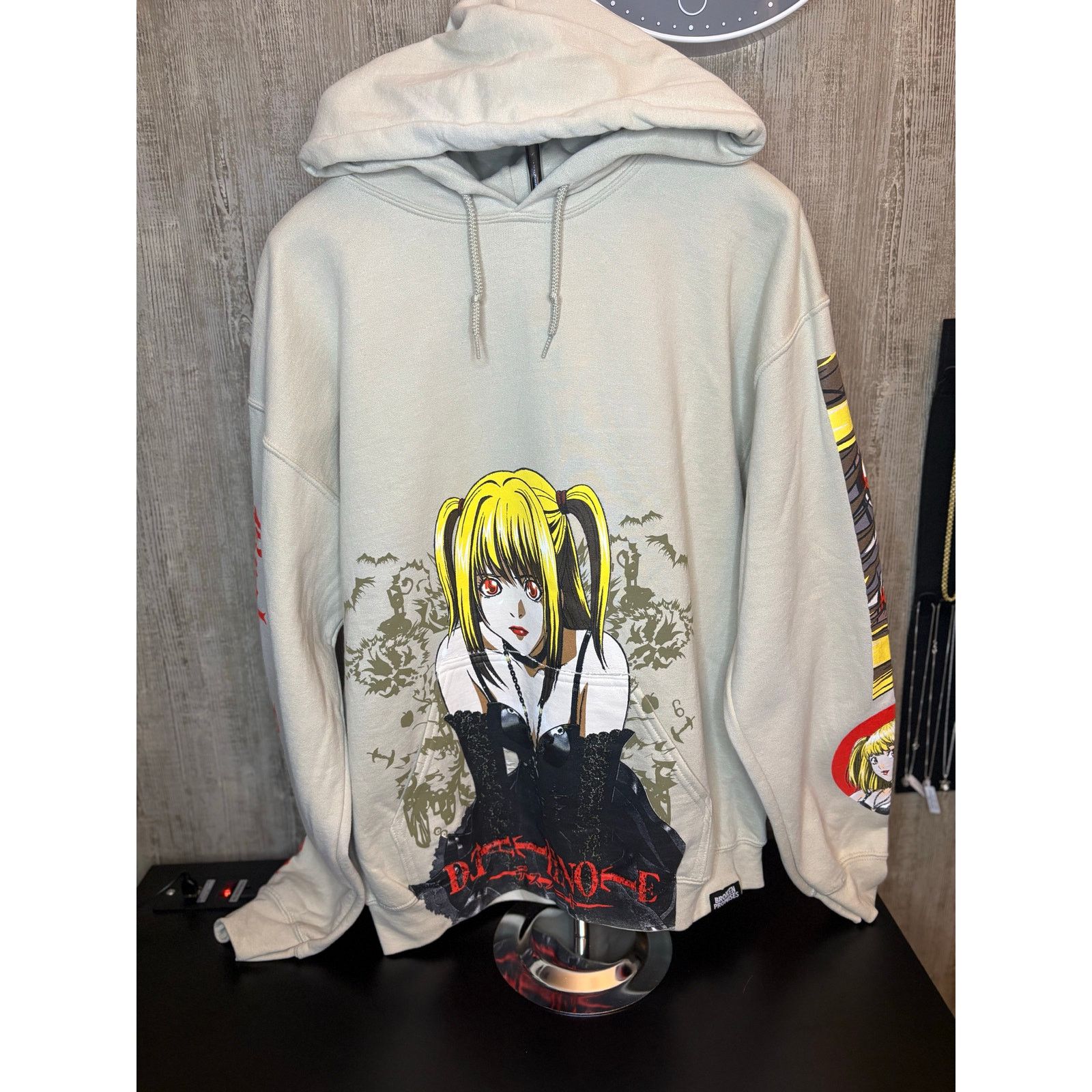 Broken Promises Co Nwot Sz M Mens Deathnote Hoodie By Broken Promises Beige