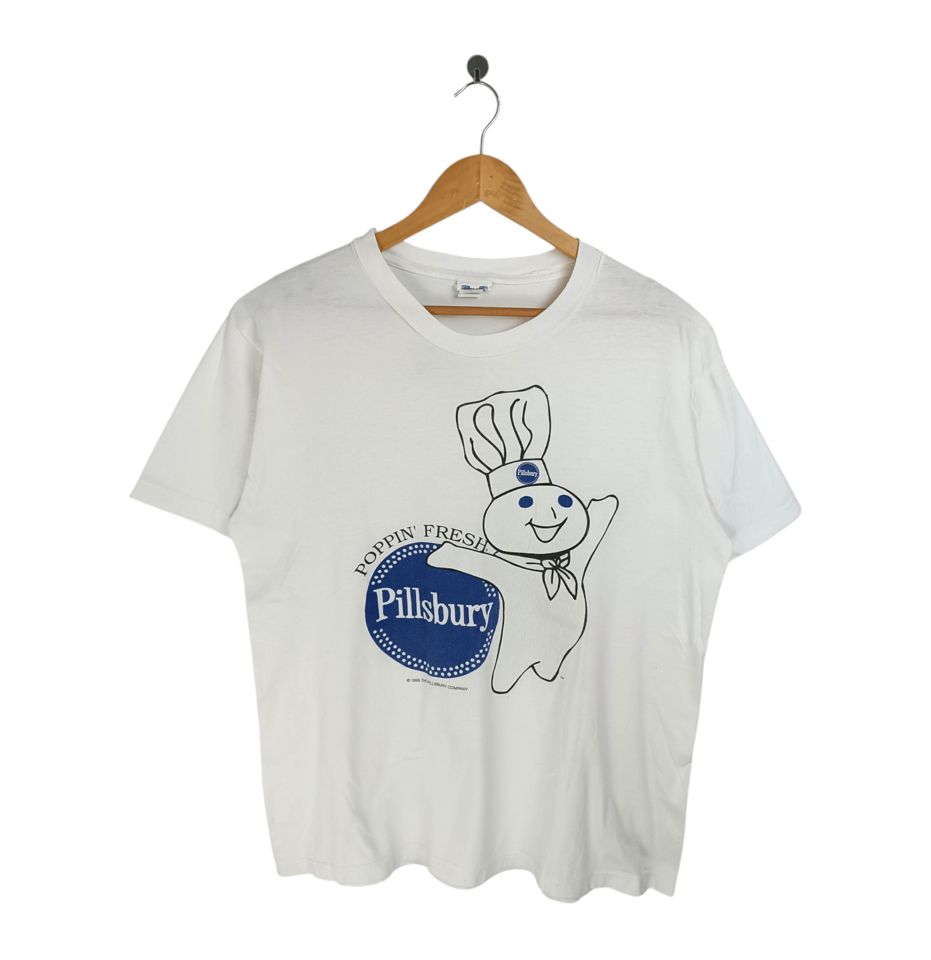 Vintage 90 S Pillsbury Poppin Fresh Very Rare Tee Hoodie, Sweatshirt | FlexRushtees.com