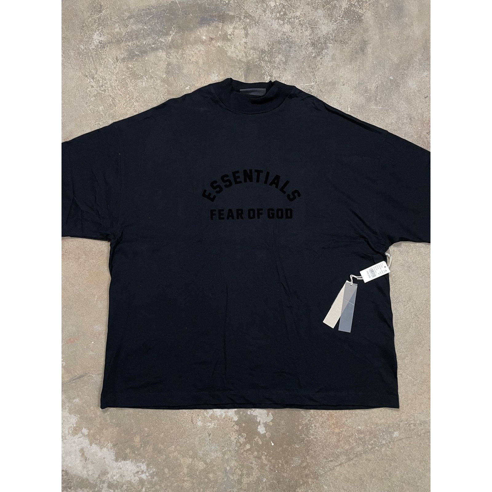 Essentials Tee Jet Black New Large With Tags Hoodie, Sweatshirt | FlexRushtees.com