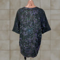 Blue Vintage Liquid Blue Constellations Zodiac Astrology Aop T Shirt Xl Men Black Short Sleev