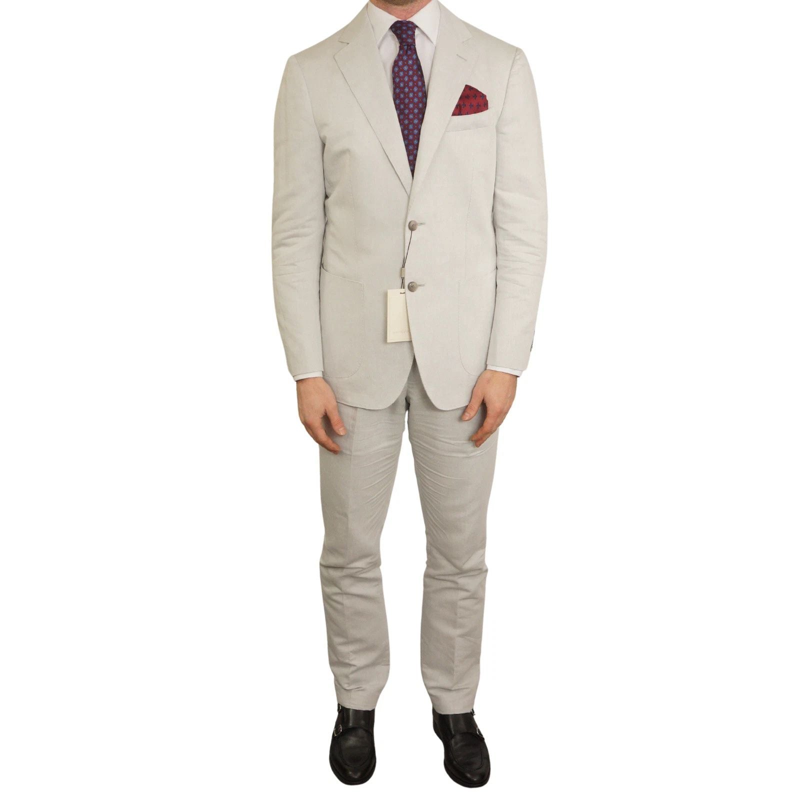Men Suitsupply Suit Havana Patch Half Lined Cotton Us42s