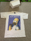 Vintage 1995 Homer Simpson Got Beer T Shirt Medium Hoodie, Sweatshirt | FlexRushtees.com