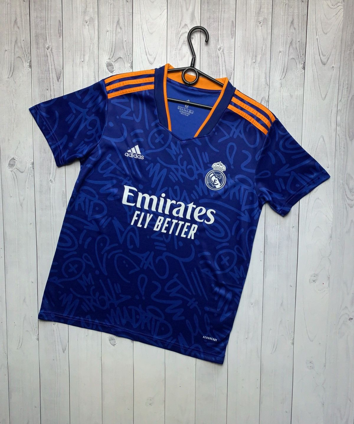 Other Real Madrid Blue Soccer Tee Rare Size M Away Hoodie, Sweatshirt | FlexRushtees.com