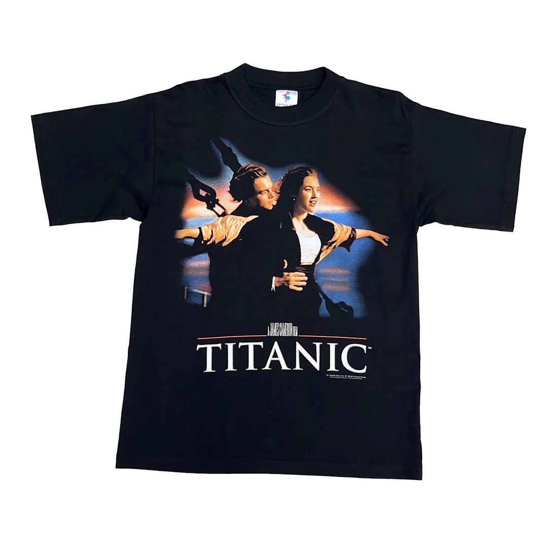 Vintage Titanic 1998 90s Vintage Movie Promo Dicaprio Graphic Tee Hoodie, Sweatshirt | FlexRushtees.com