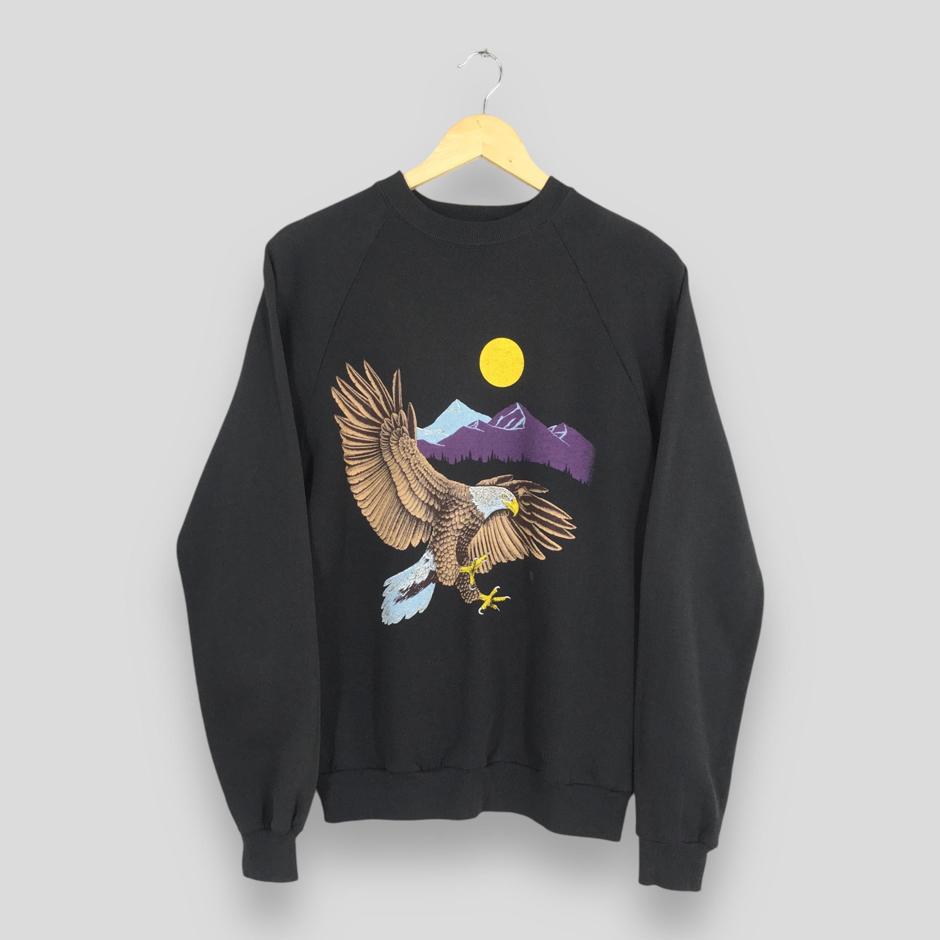 Vintage 90s Jerzees Eagle Wildlife Sweatshirt Medium