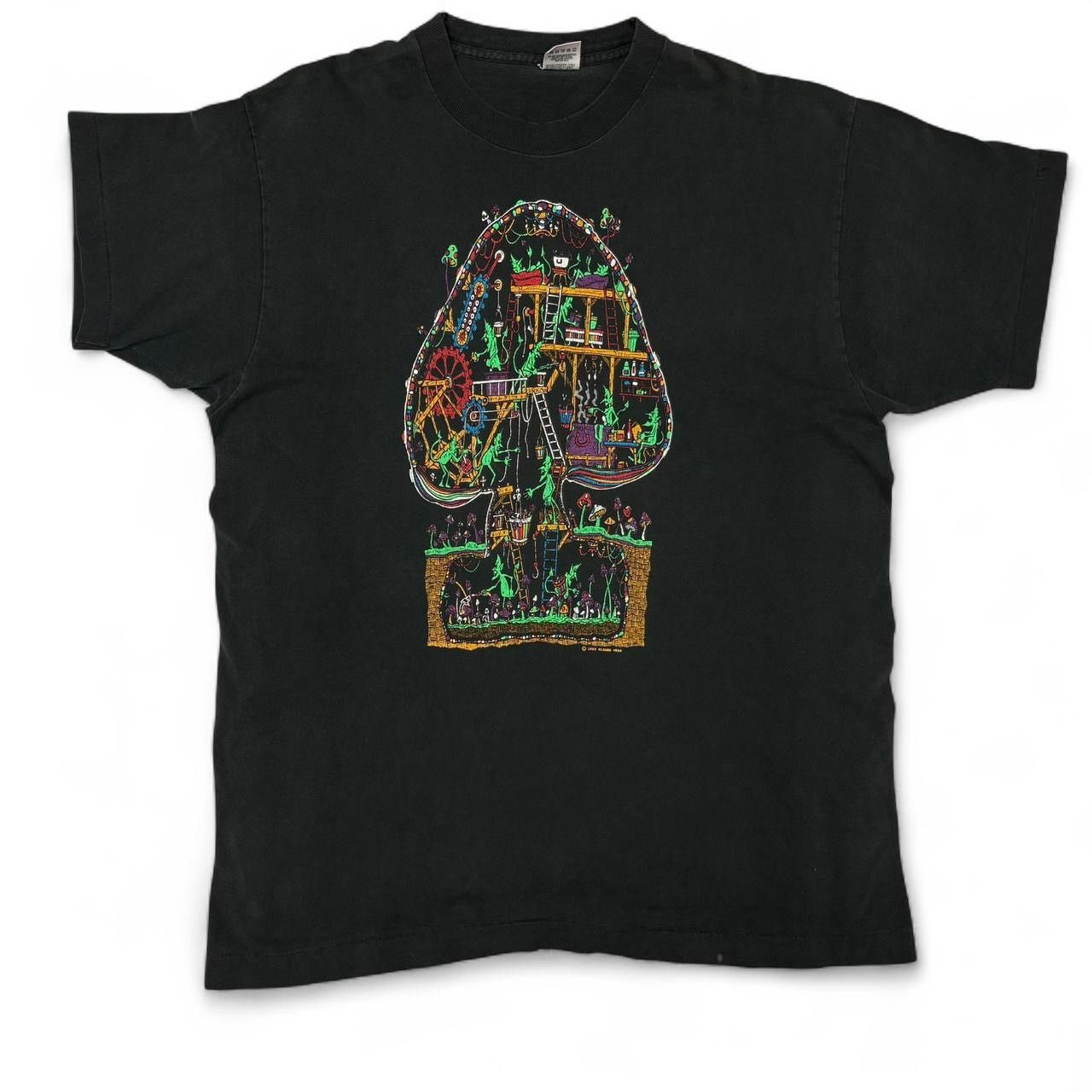 Fruit Of The Loom 1995 Wizard Wear Vintage Mushroom Graphic Tee Mushroom
