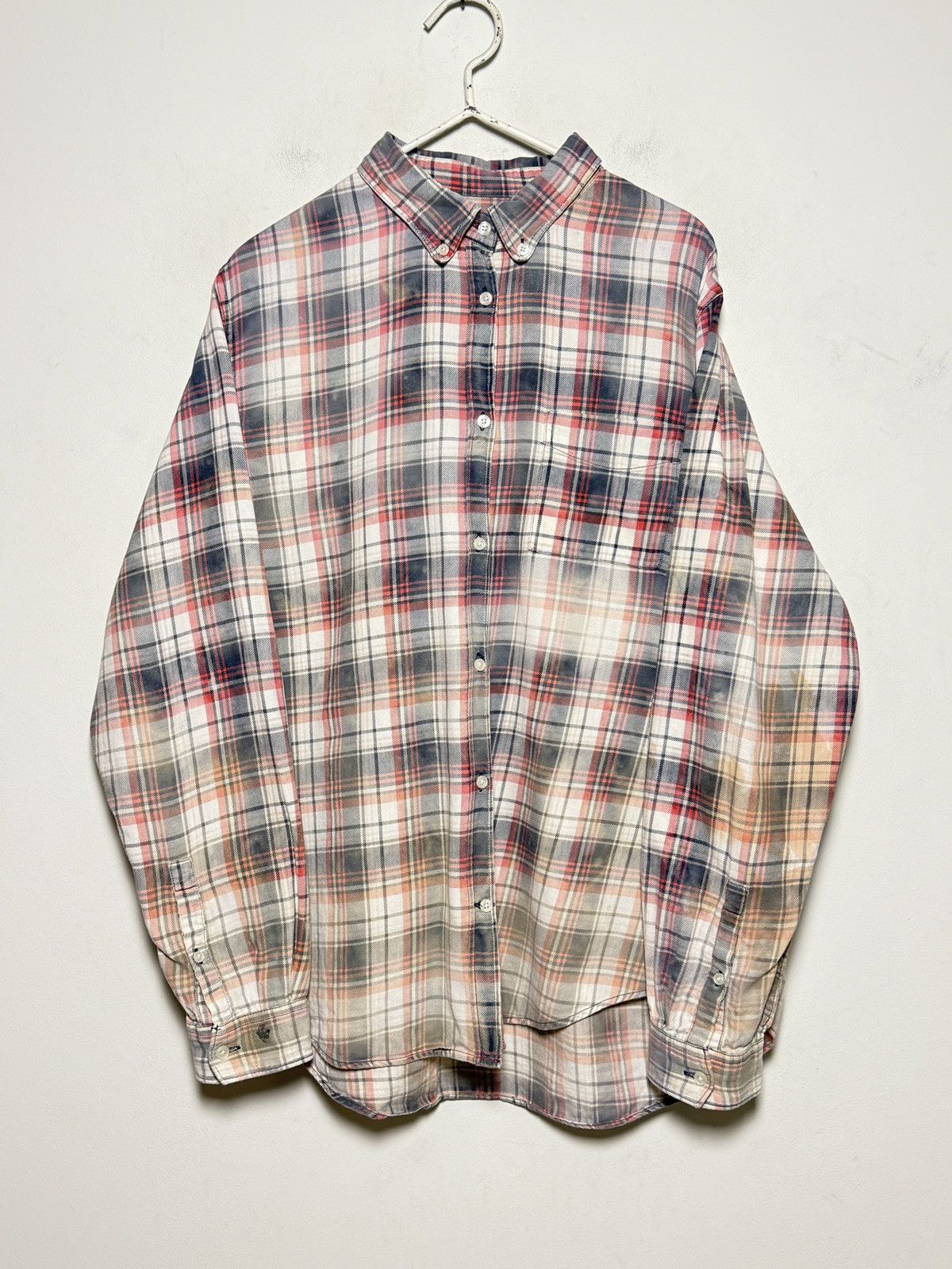 Studios Acne Studios Bleached Flannel Shirt Erd Travis Chrome