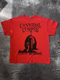 Band Tees Cannibal Corpse Code Of The Slashers Red T Shirt Large Hoodie, Sweatshirt | FlexRushtees.com