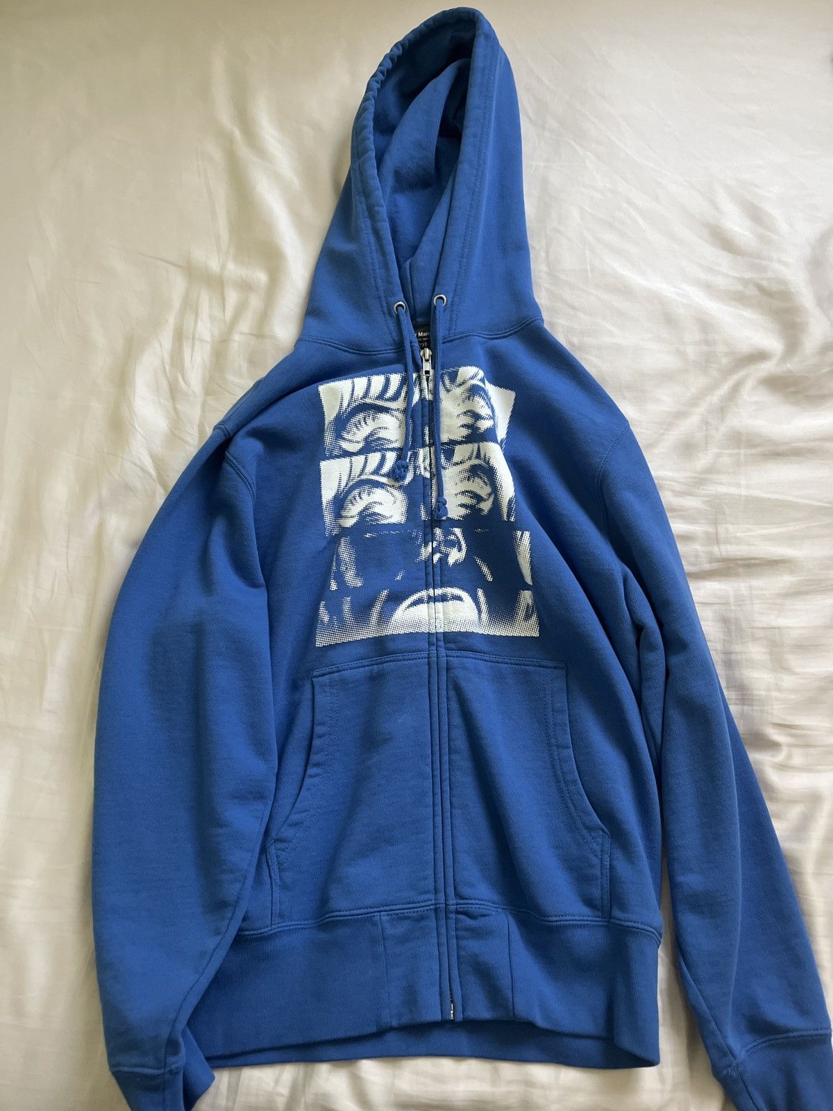 Japanese Brand Goat Kazuo Umezu Scream Zip Up Blue