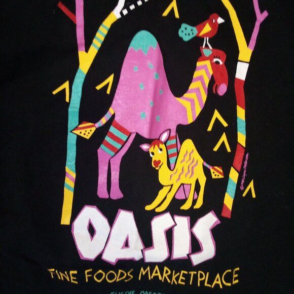 Fruit Of The Loom Vintage 80s Oasis Fine Foods Marketplace T Shirt Hoodie, Sweatshirt | FlexRushtees.com