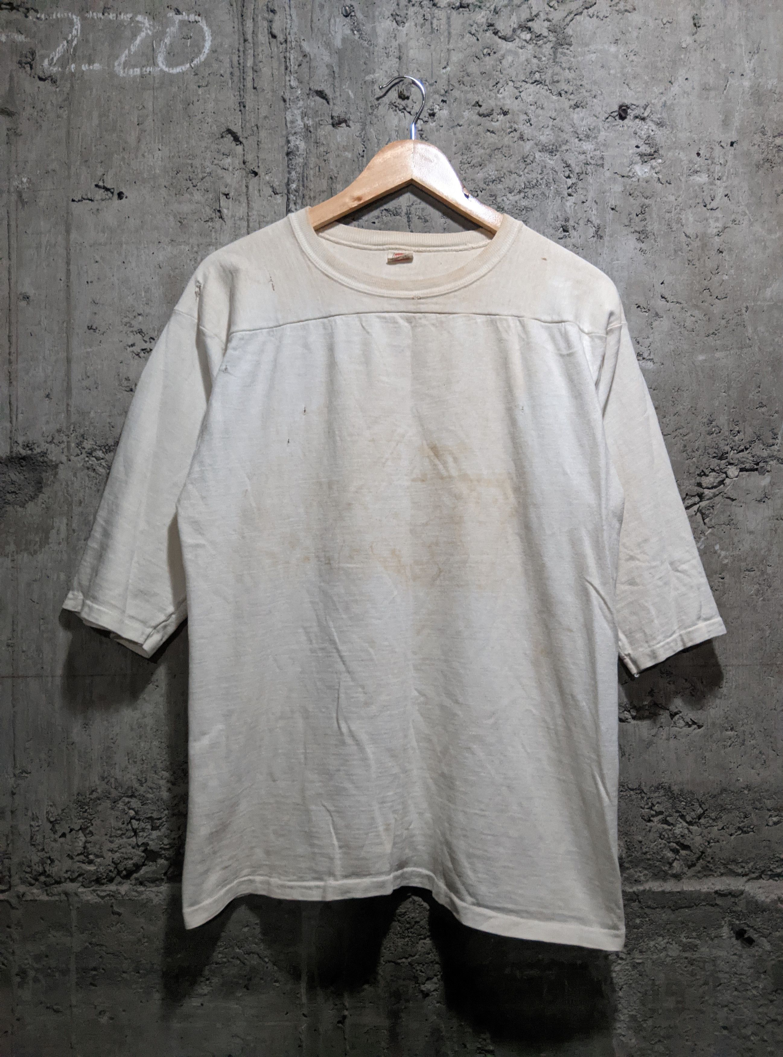 Vintage 60s 50s Dirty American Football Durene Hanes T Shirt
