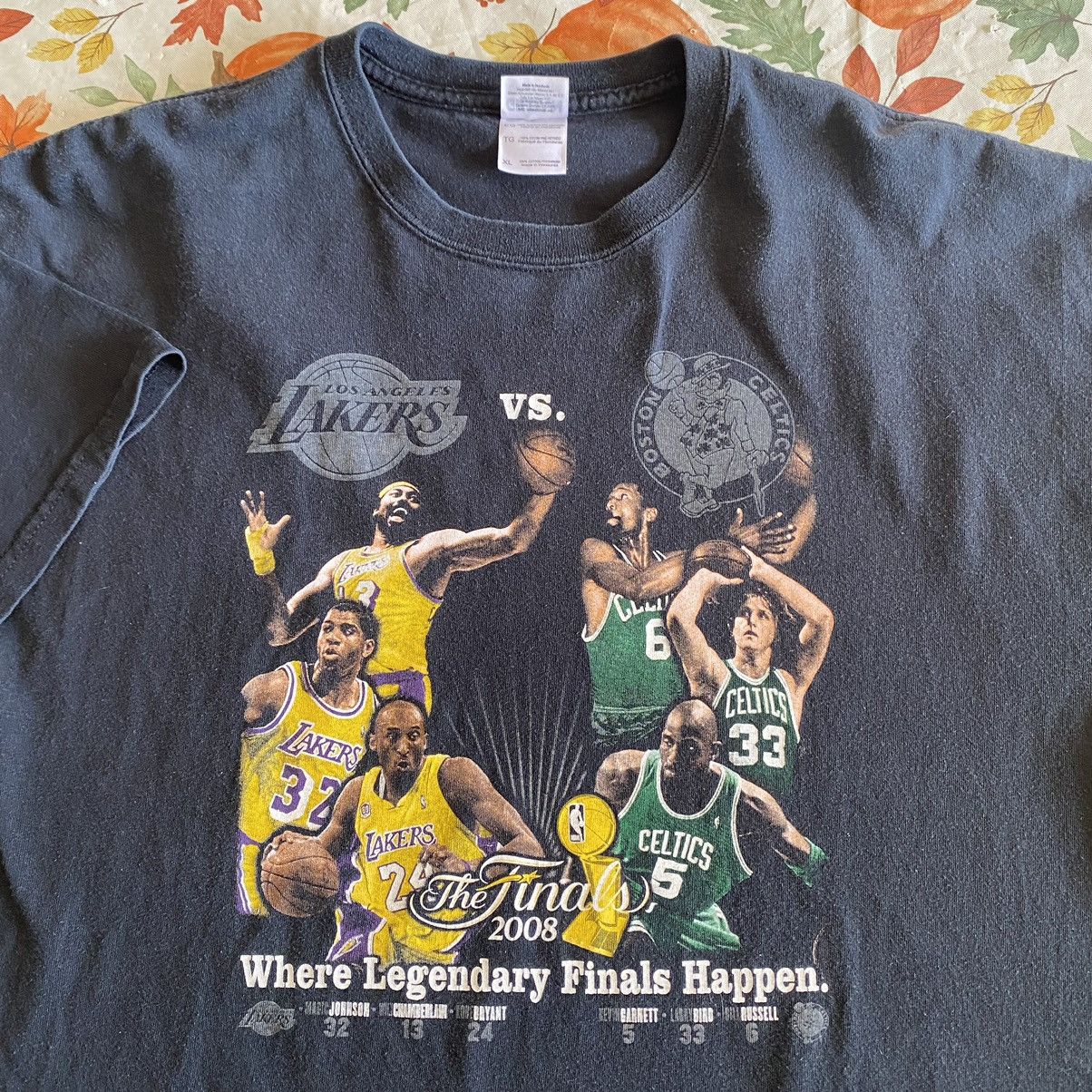 Gildan La Lakers Vs Boston Celtics Nba Finals 2008 2xl Kobe Magic T-Shirts, Hoodie, Sweatshirt | FlexRushtees.com