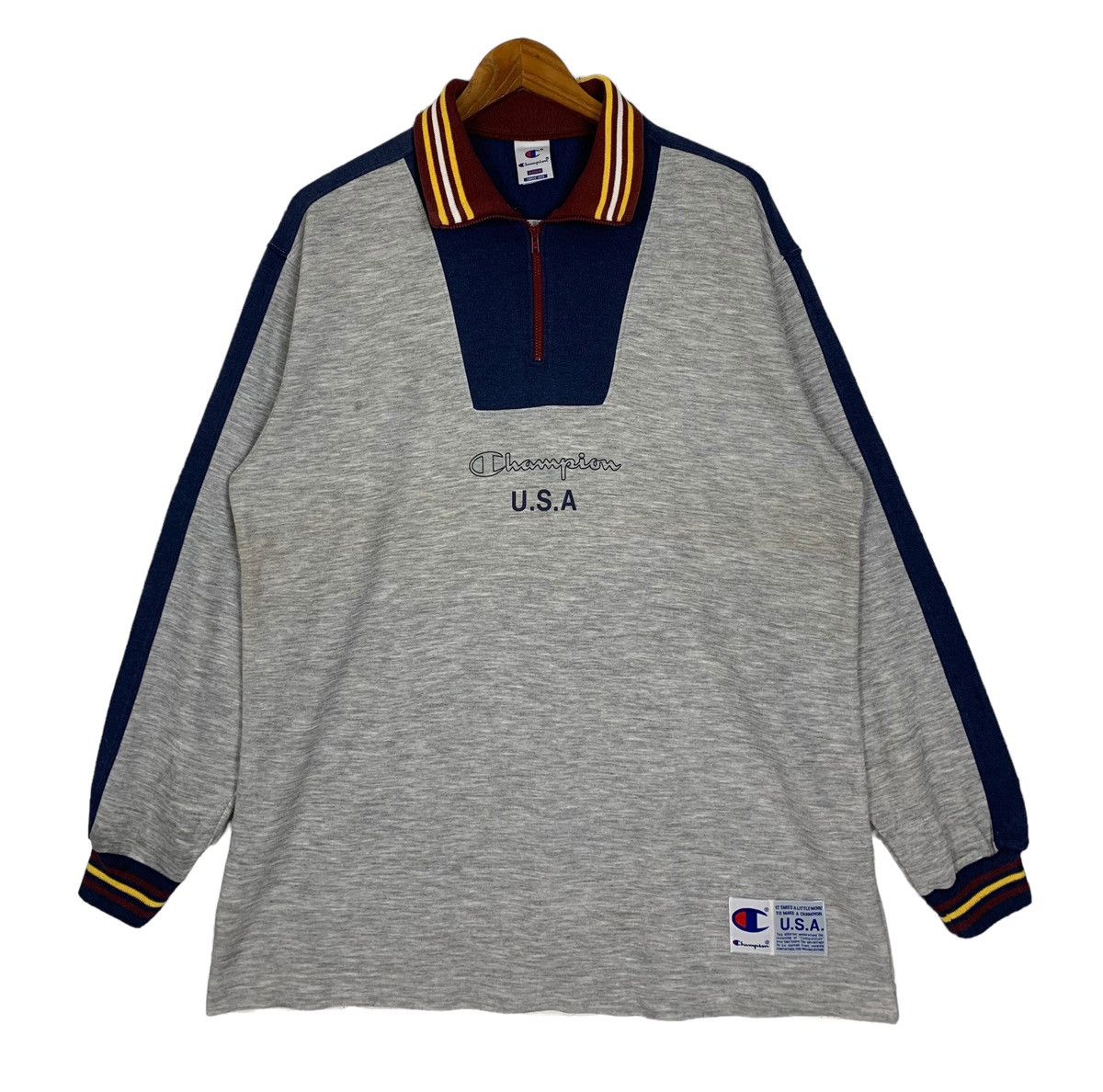 Vintage Champion Atheletic Sportwear Streetwear Halfzipper T-Shirts, Hoodie, Sweatshirt | FlexRushtees.com