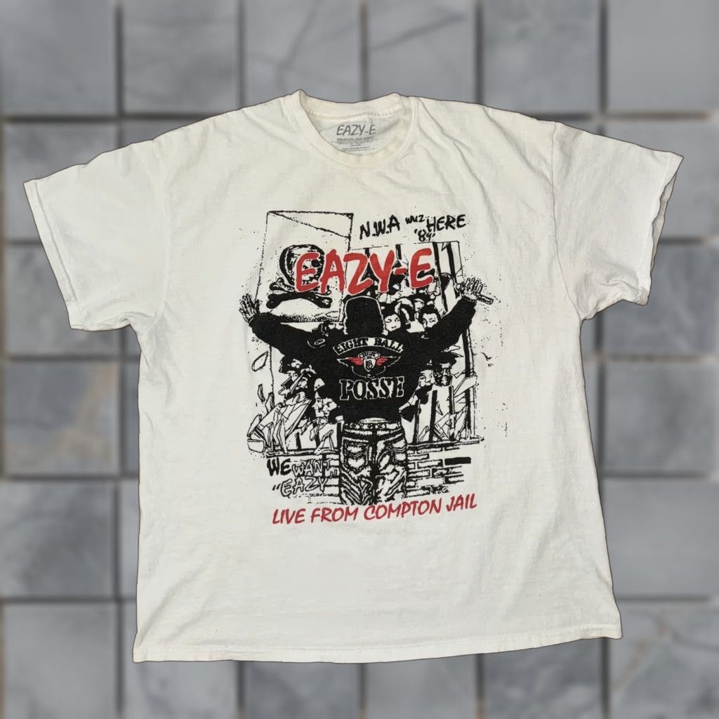 Vintage Eazy E Nwa Rap Tee T Shirt White Xl Mens Hoodie, Sweatshirt | FlexRushtees.com