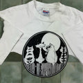 Vintage Yes Hanes T Shirt Adult Large White Cartoon Animals 90s Funny Crew Neck Short Sleeve R Hoodie, Sweatshirt