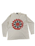 Vintage Red Hot Chili Pepper White Short Sleeve Shirt Hoodie, Sweatshirt | FlexRushtees.com