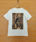 Vintage 90s Zebra Fractal Psychedelic Art T Shirt