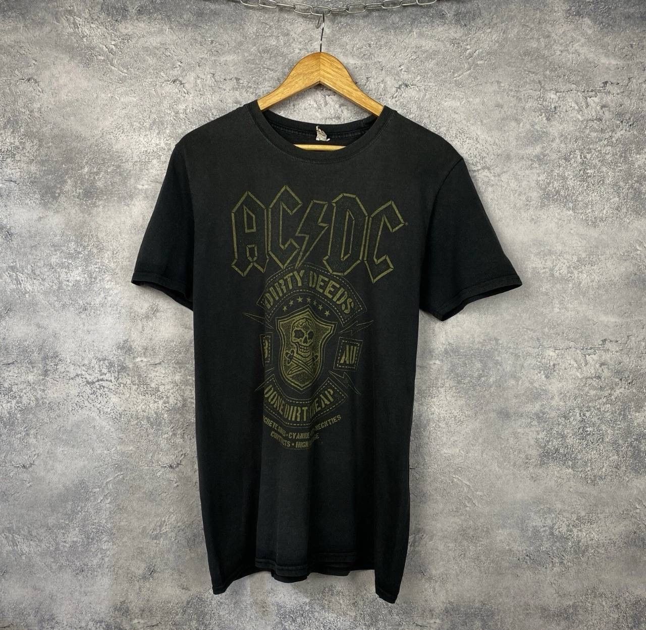 Ac Dc Acdc Dirty Deeds Done Dirt Cheap Tee Men S Size L Black Hoodie, Sweatshirt | FlexRushtees.com
