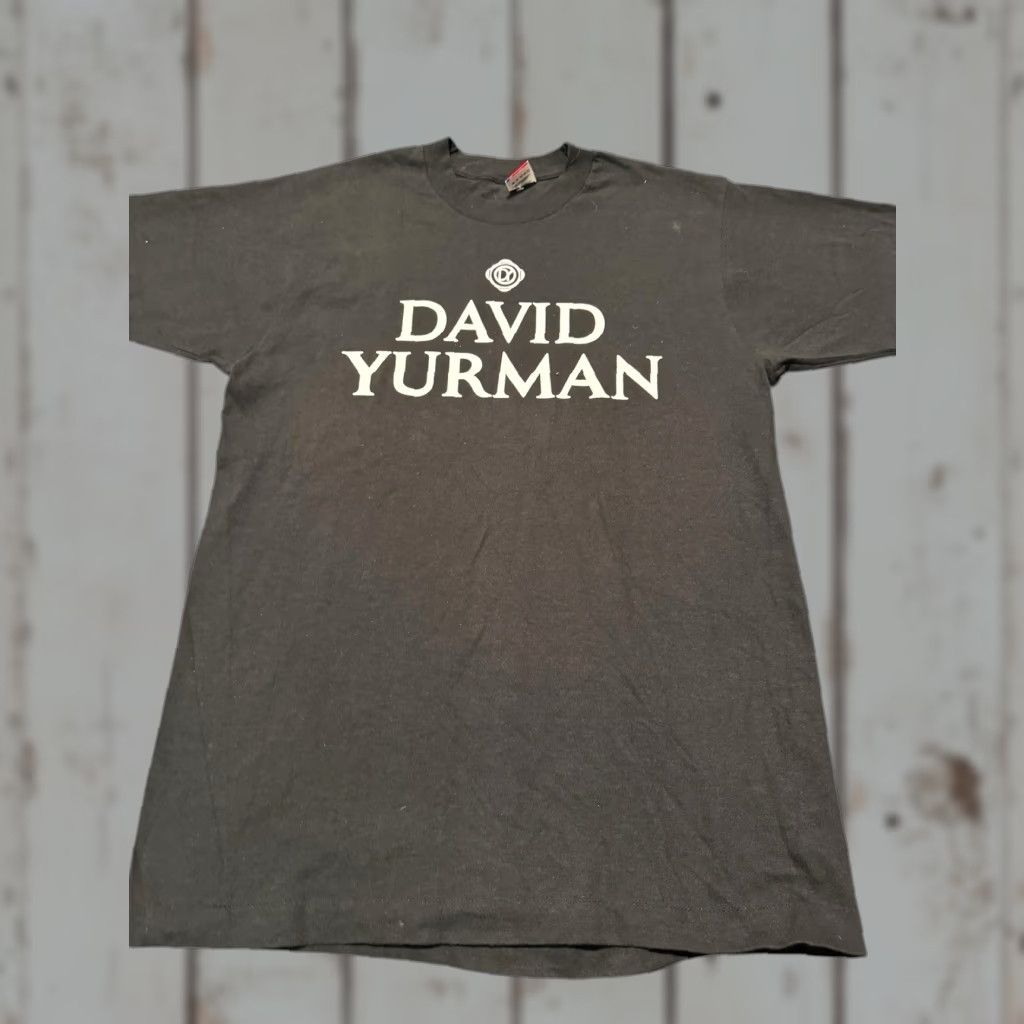 Fruit Of The Loom Vintage 90s David Yurman Made In Usa Promo T Shirt Staff L Black Cotton Short Slee Hoodie, Sweatshirt