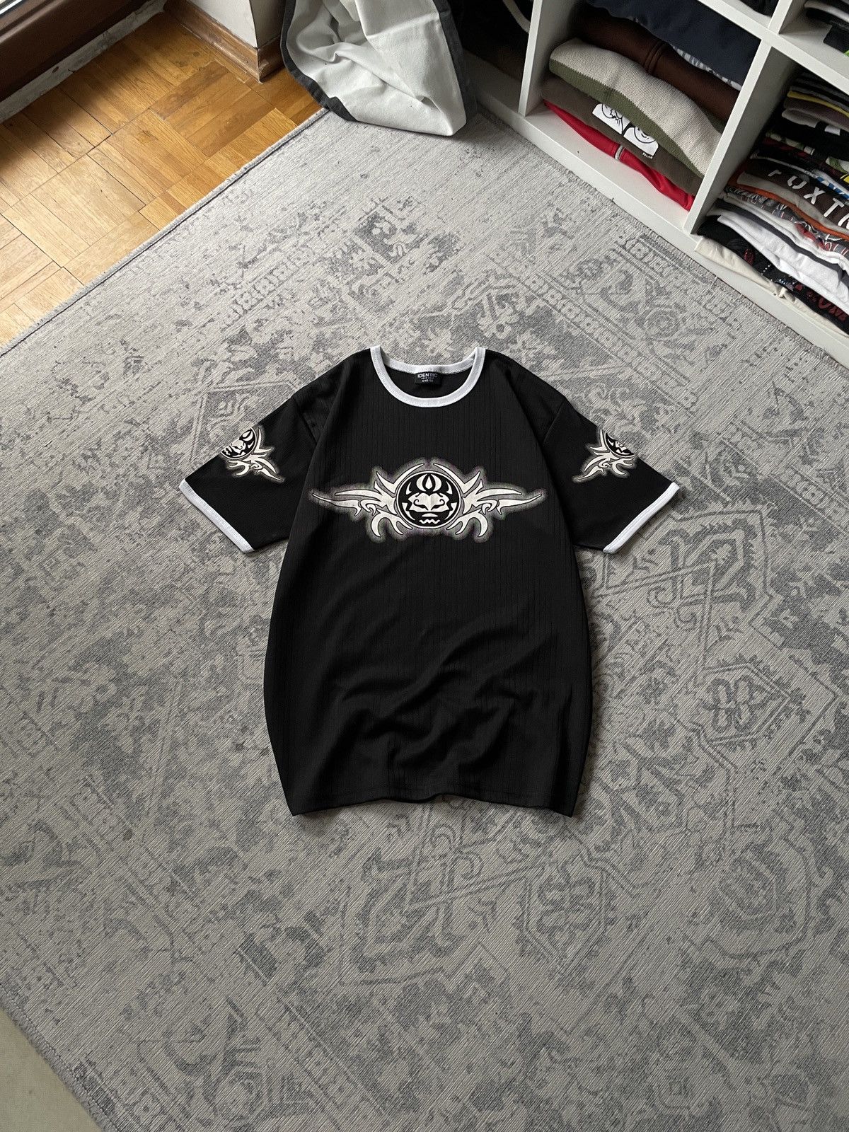 Vintage Avant Garde Tribal T Shirt Big Logo Affliction Japan