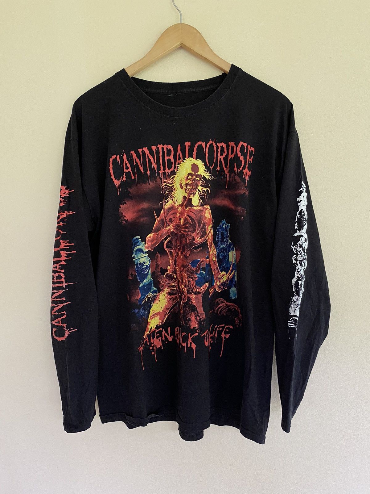 Vintage Cannibal Corpse Eaten Back To Life Ls Shirt Sz M L Hoodie, Sweatshirt | FlexRushtees.com