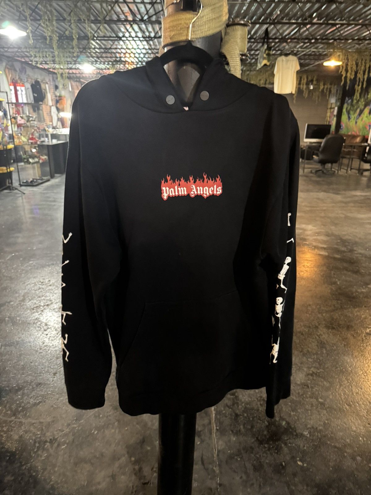Angels Palm Angels Black Dance Of Death Hoodie Size Large T-Shirts, Sweatshirt | FlexRushtees.com