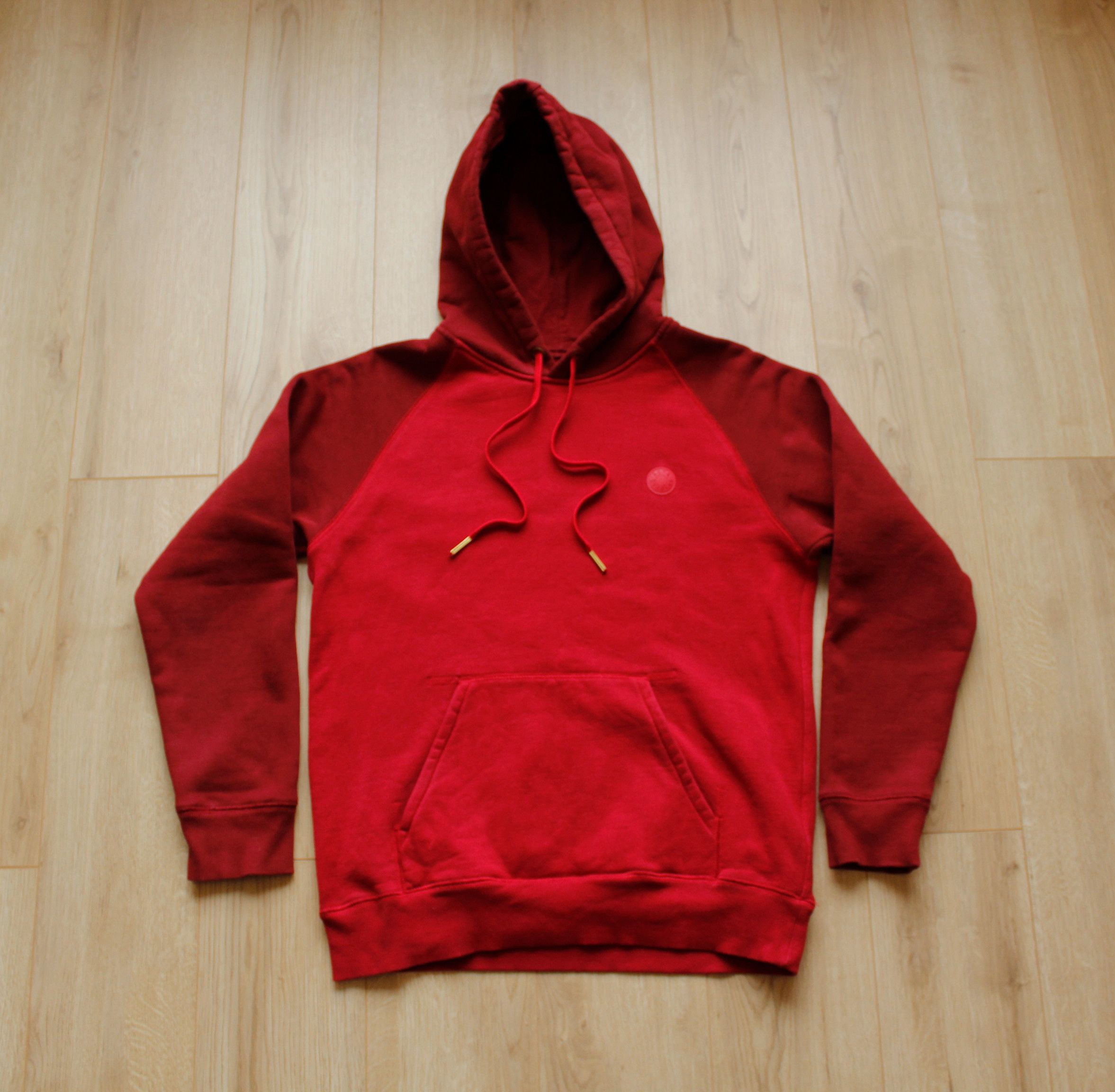 Studios Acne Studios Bla Konst Logo Two Tone Red Hoodie T-Shirts, Sweatshirt | FlexRushtees.com