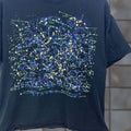 Vintage Constellations Starry Night Space T Shirt Xl Black Cotton Men Short Sleeve Crew Neck