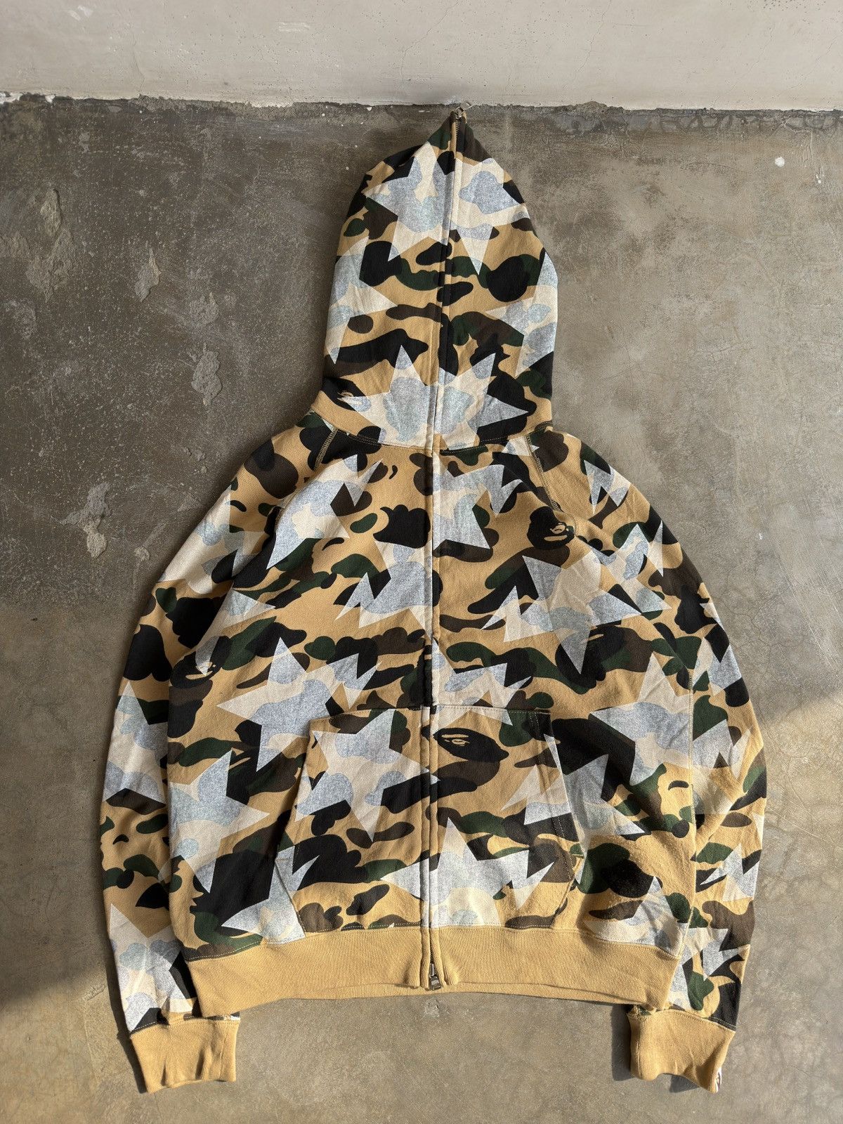 Bape Sta Full Zip Hoodie Nigo 1st Camo A Bathing Ape Star T-Shirts, Sweatshirt | FlexRushtees.com