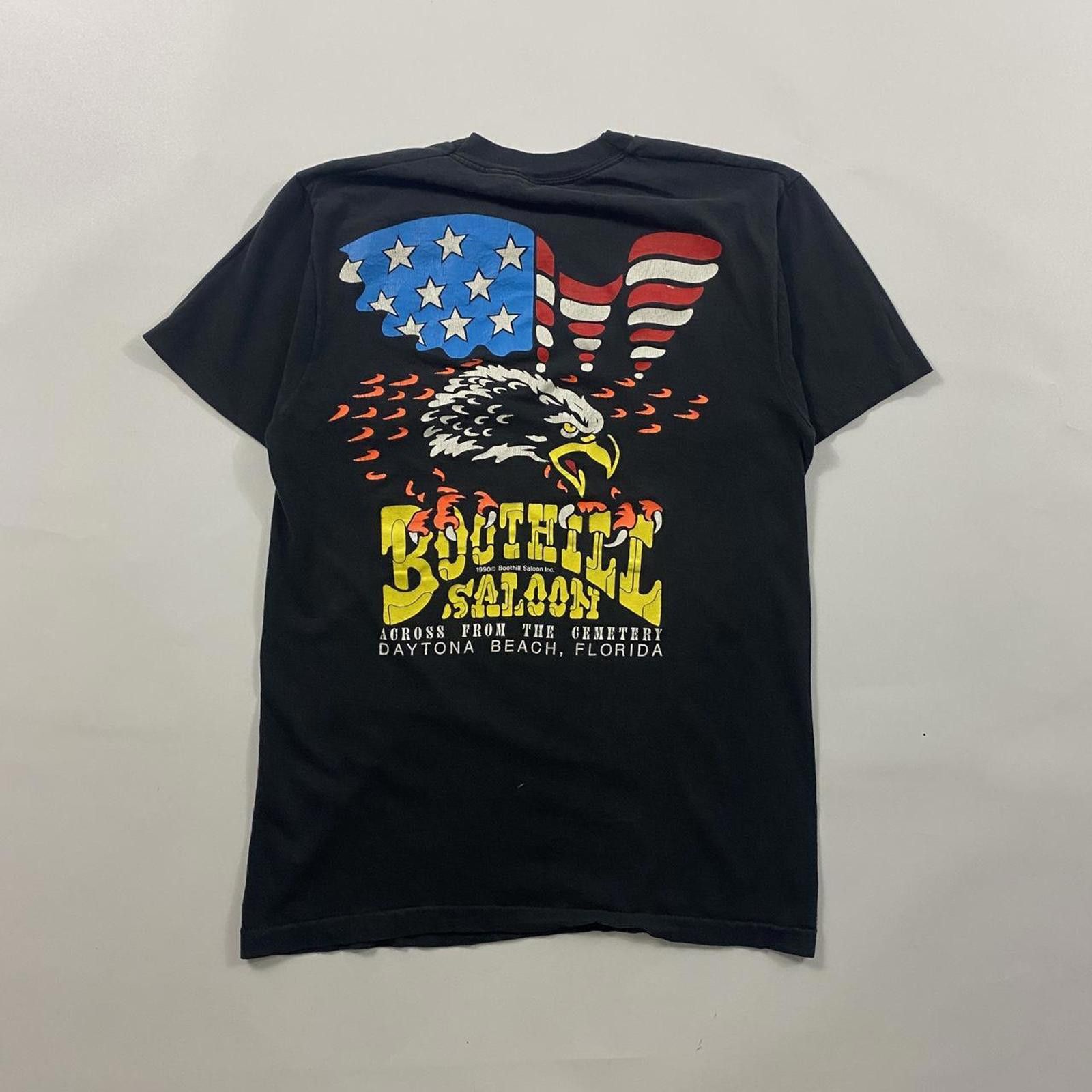 Vintage 90s Boothill Salon Eagle Salon Biker Tee Hoodie, Sweatshirt | FlexRushtees.com