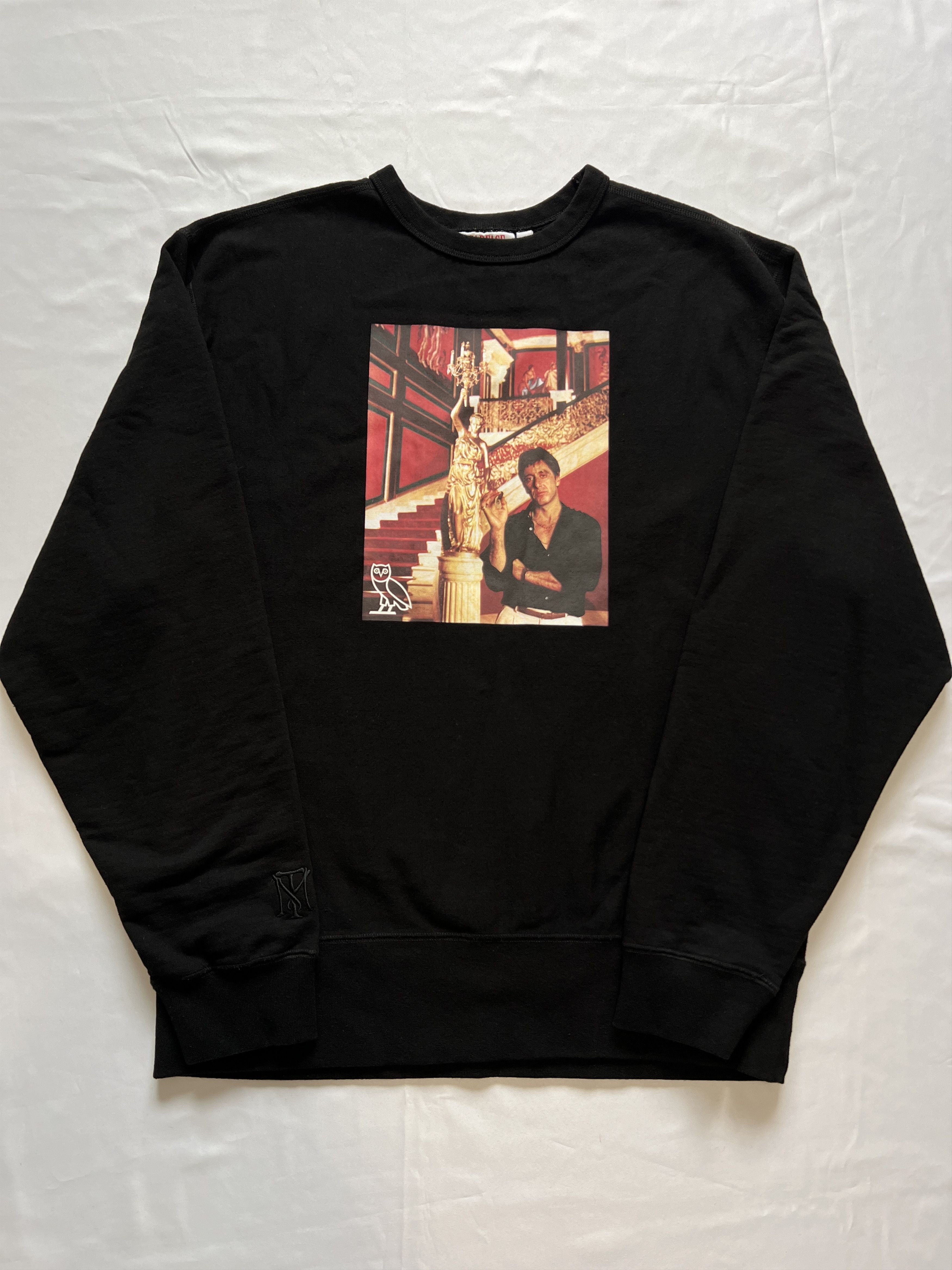 October S Very Own X Universal Studios Ovo X Scarface Black Crewneck T-Shirts, Hoodie, Sweatshirt | FlexRushtees.com
