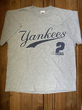 Vintage Y2k New York Yankees Derek Jeter Grey Tee Shirt Hoodie, Sweatshirt | FlexRushtees.com