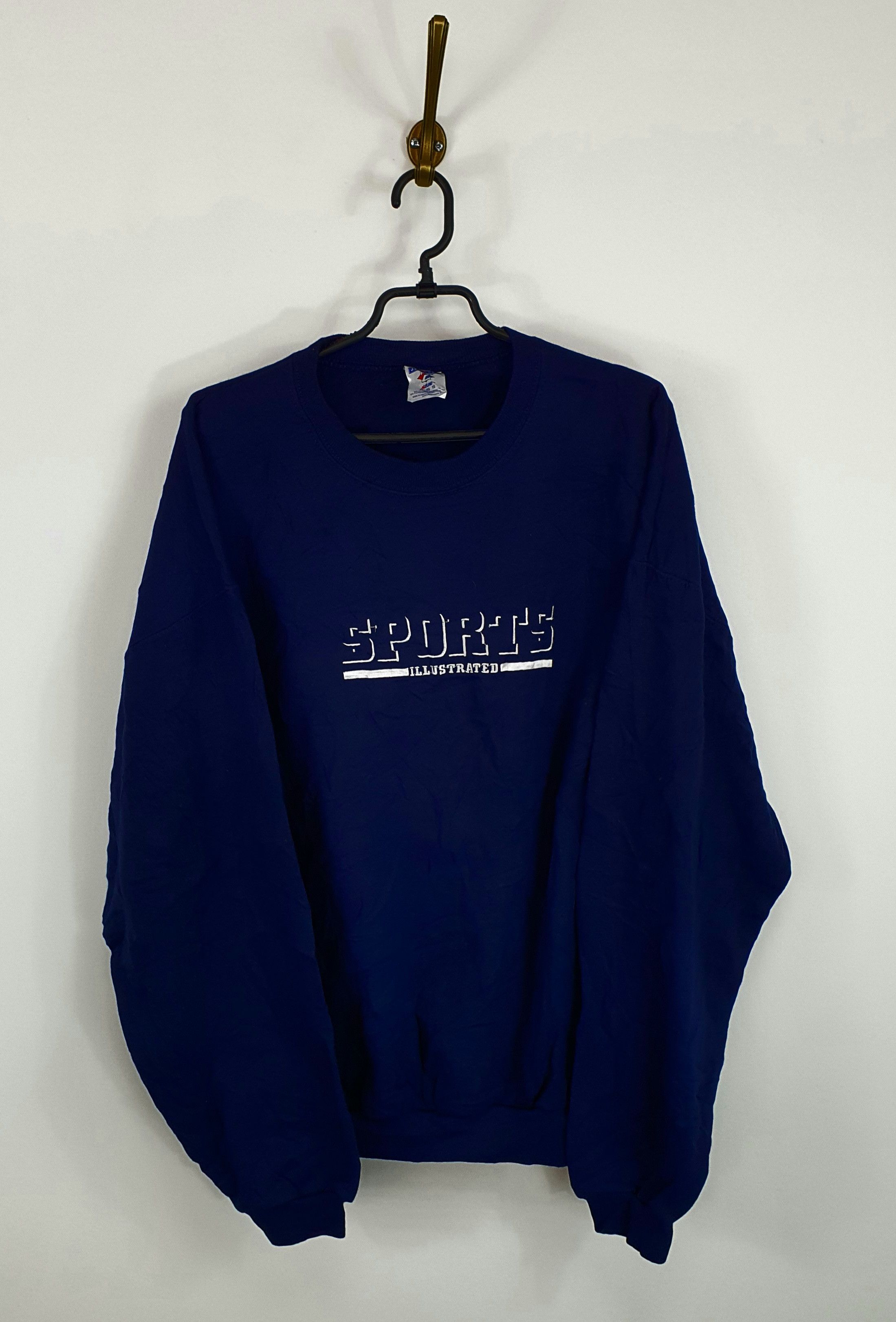 Vintage Jerzees Sports Illustrated Sweatshirt Pullover Blue