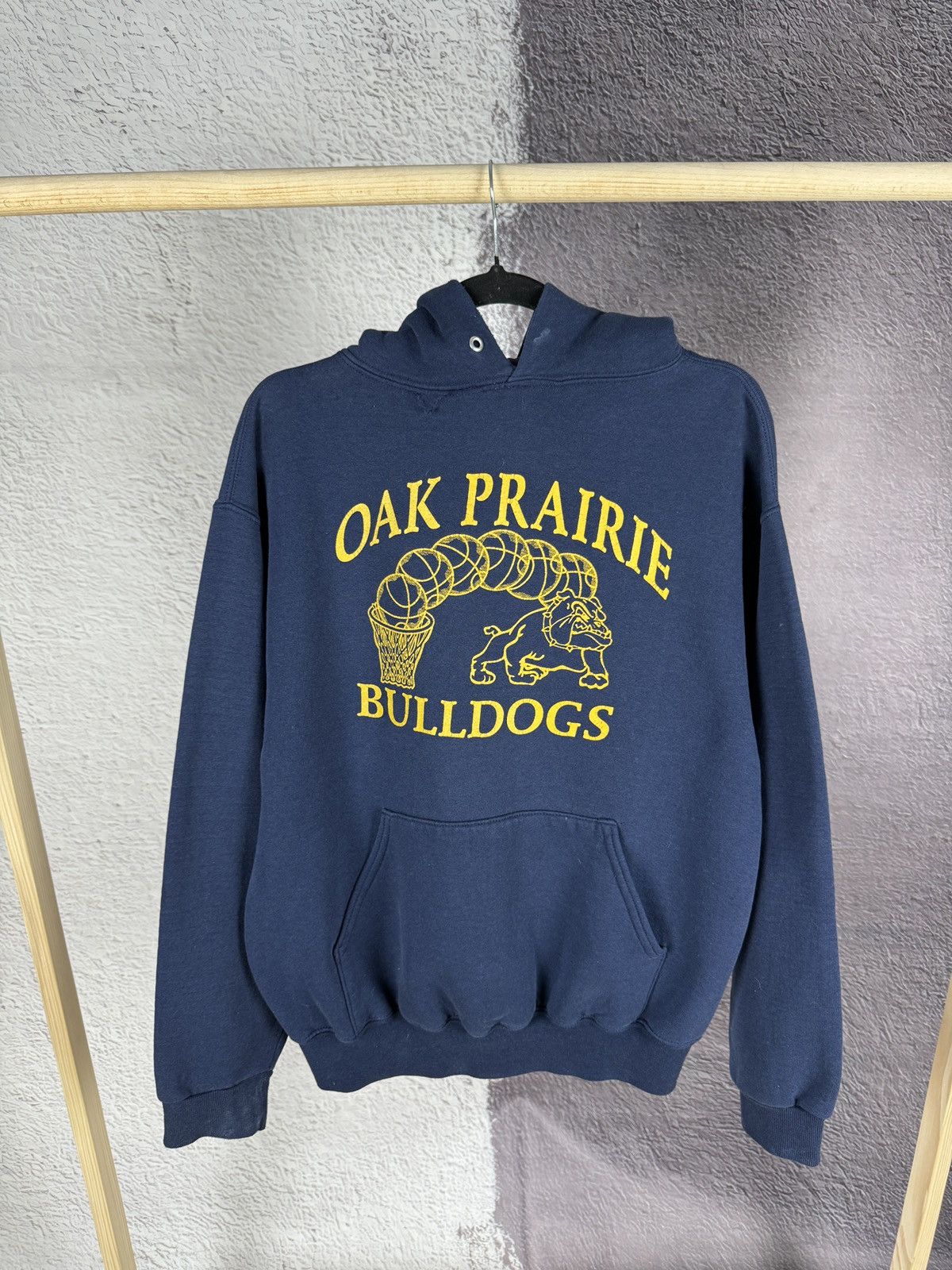 Jerzees Vintage Y2k Oak Prairie Bulldogs Big Logo Hoodie