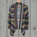 Vintage Womens M Celeste Knit Sweater Shawl Southwest Aztec Print Shirt